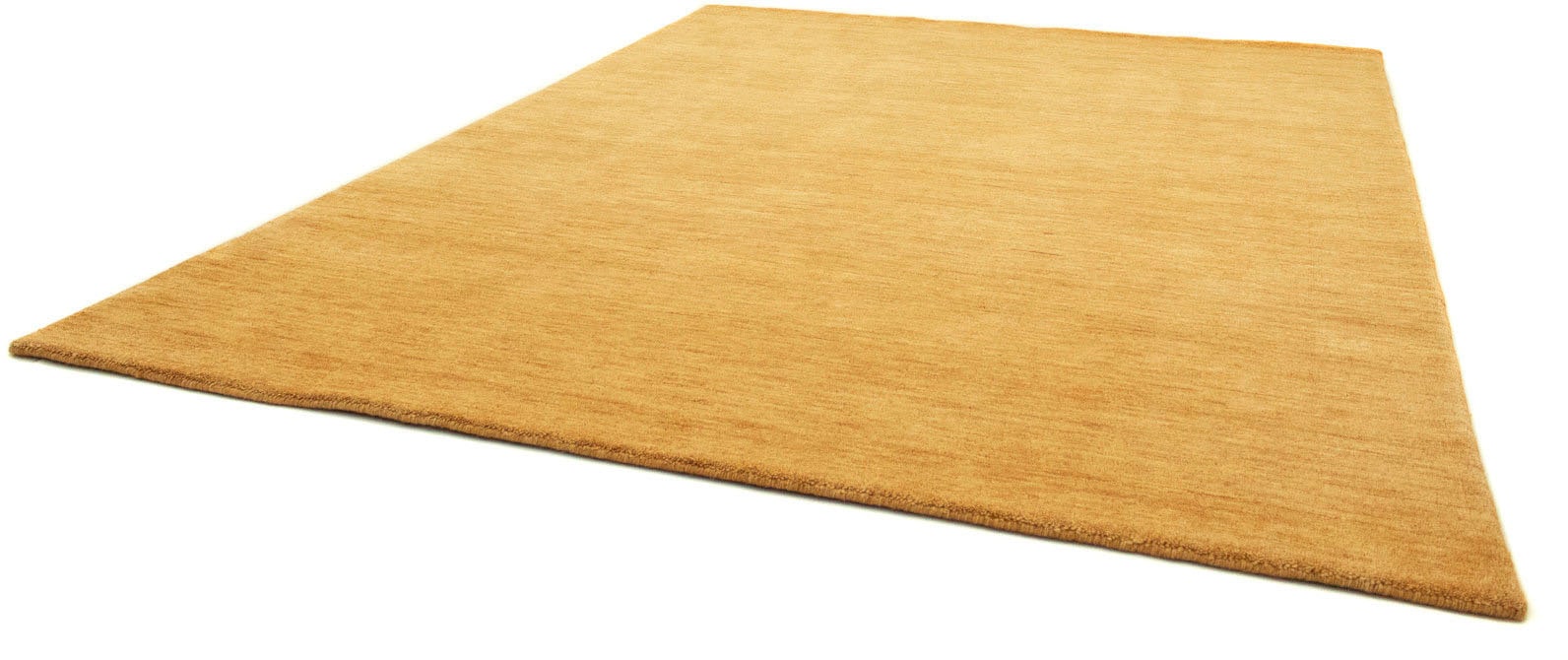 morgenland Wollteppich »Uni - Gabbeh Teppich - Softy«, rechteckig, 1,6 mm Höhe, Gabbeh Optik, Uni Farben, reine Wolle, sehr weicher Flor, Wohnzimmer