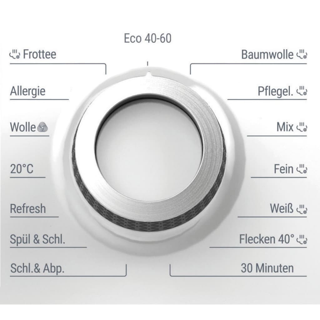 BAUKNECHT Waschmaschine »Super Eco 9464 A«, Super Eco 9464 A, 9 kg, 1400 U/min, 4 Jahre Herstellergarantie