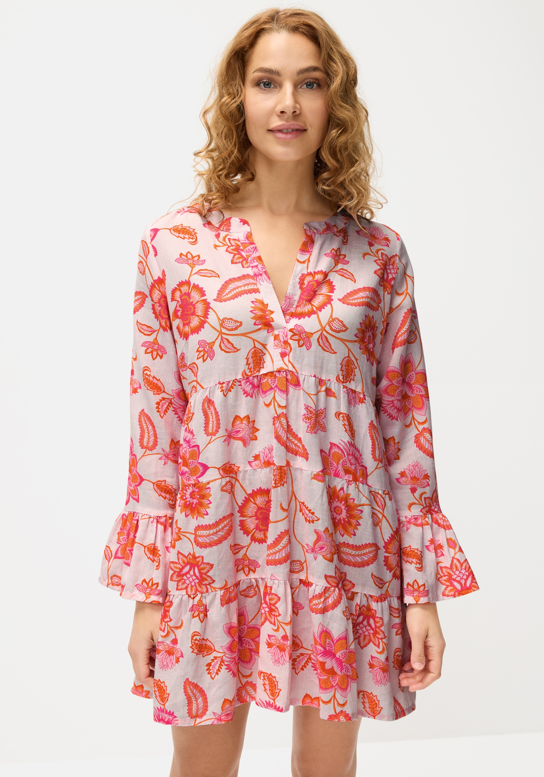 LASCANA Longbluse mit modischen Volants günstig online kaufen