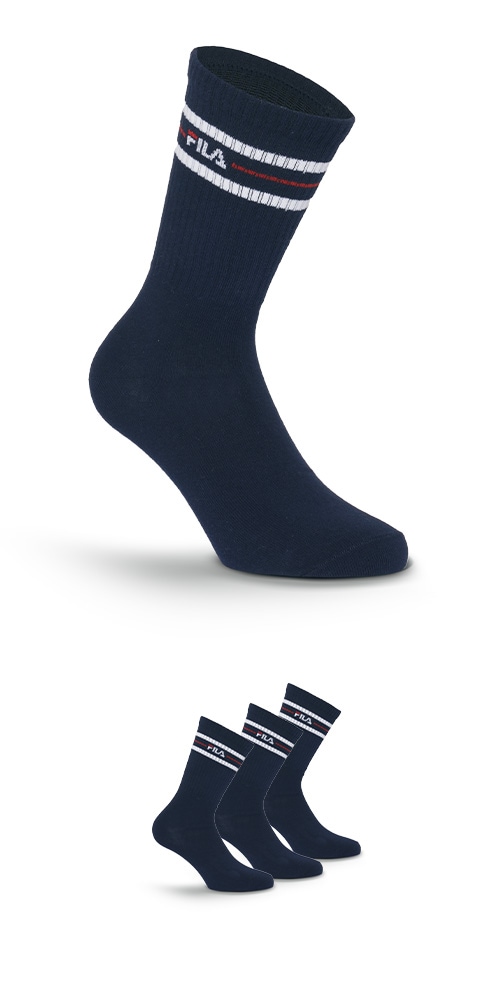 Fila Socken "UNISEX LIFESTYLE PLAIN SOCKS" 3 Paar, 3 Paar tlg. mit Logo-Sch günstig online kaufen