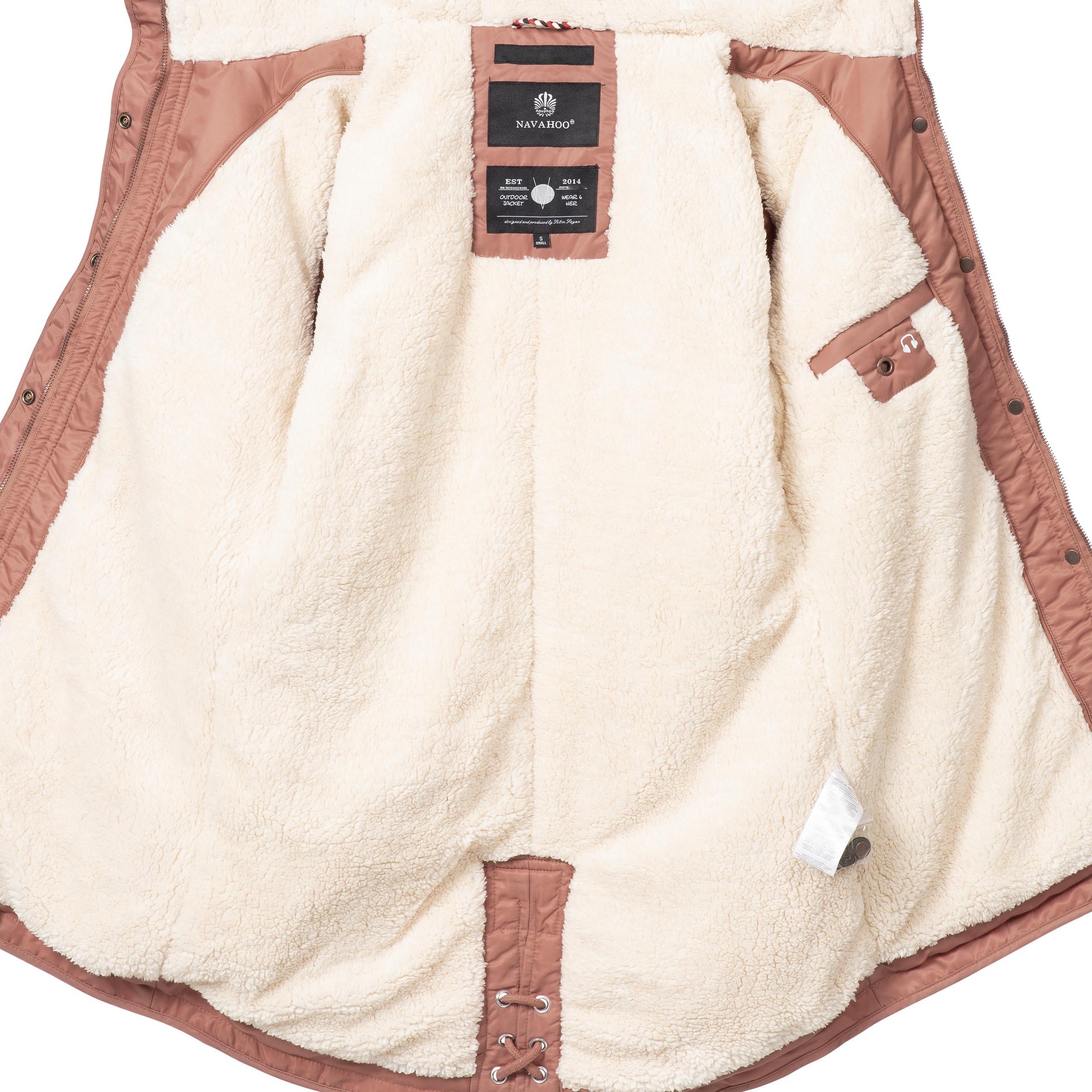 Navahoo Wintermantel »La Viva«, hochwertiger Winterparka mit großem Kunstfell
