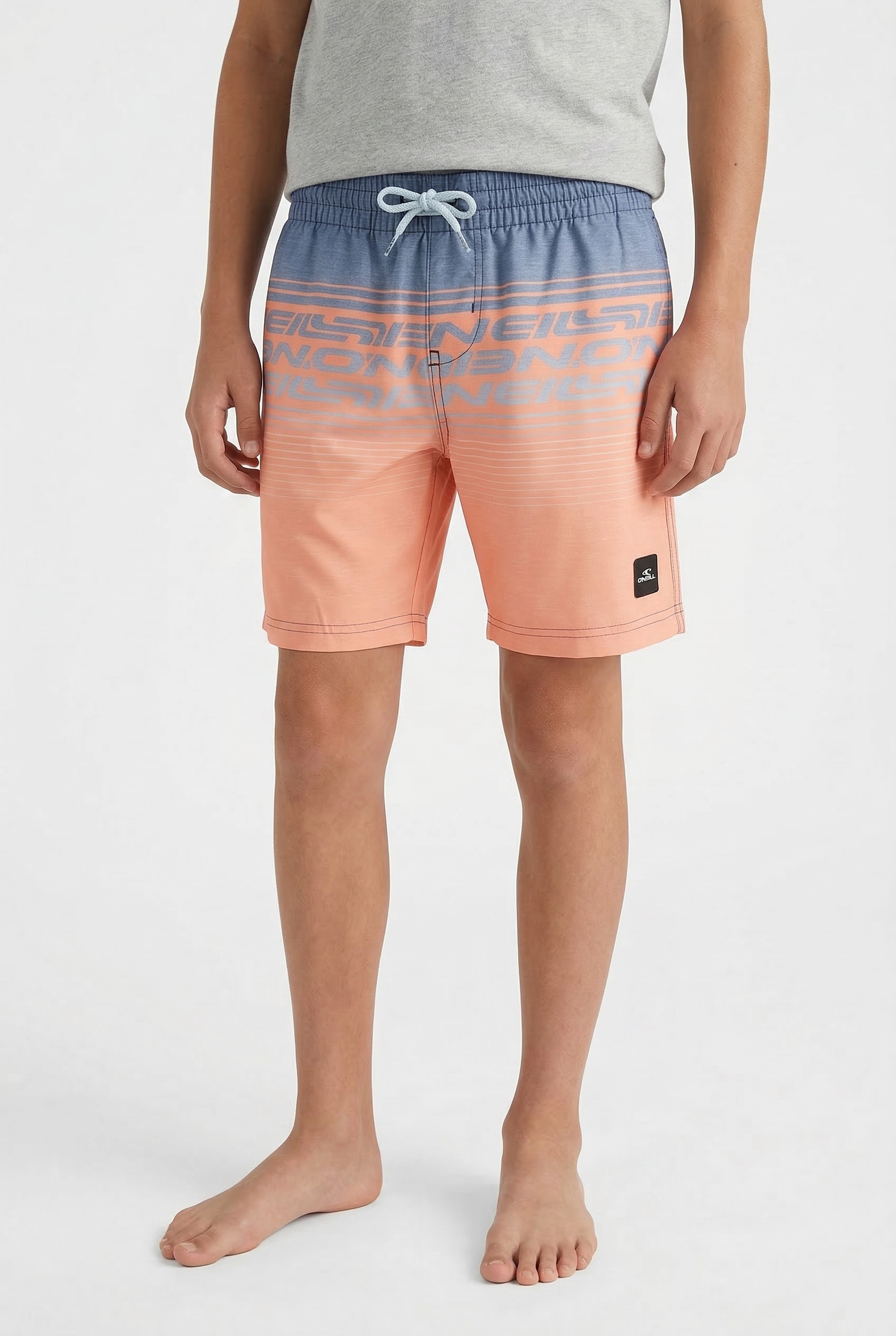 ONeill Badeshorts "ONEILL LOGO STRIPE SWIMSHORTS" mit Eingrifftaschen, schnell trocknend