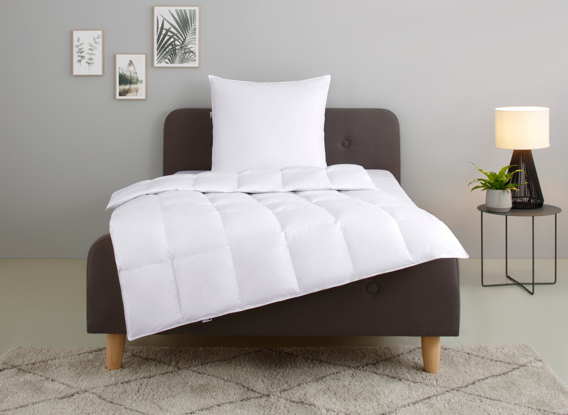 Federbettdecke + Kopfkissen OTTO HOME, weiß, Bettdecken Bezug: 100% Baumwolle. Kopfkissen Bezug: 100% Baumwolle. Bettdecken Füllung: 50% Daunen, 50%