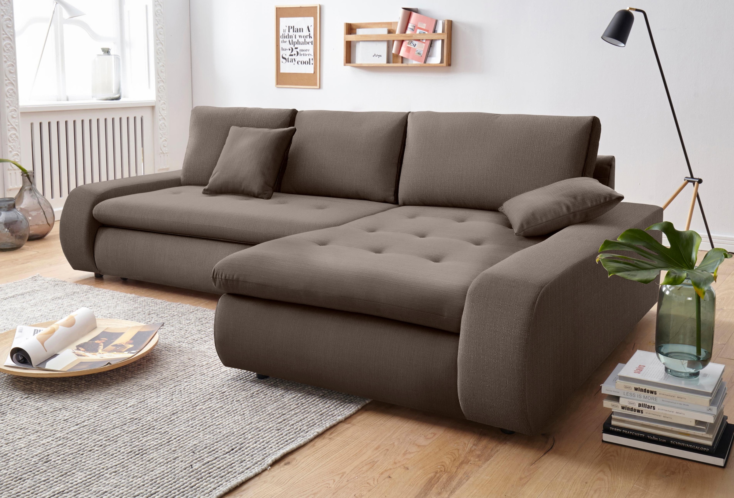 TRENDMANUFAKTUR Ecksofa "Indie II, tolle Detailverarbeitung, bequem und kom günstig online kaufen