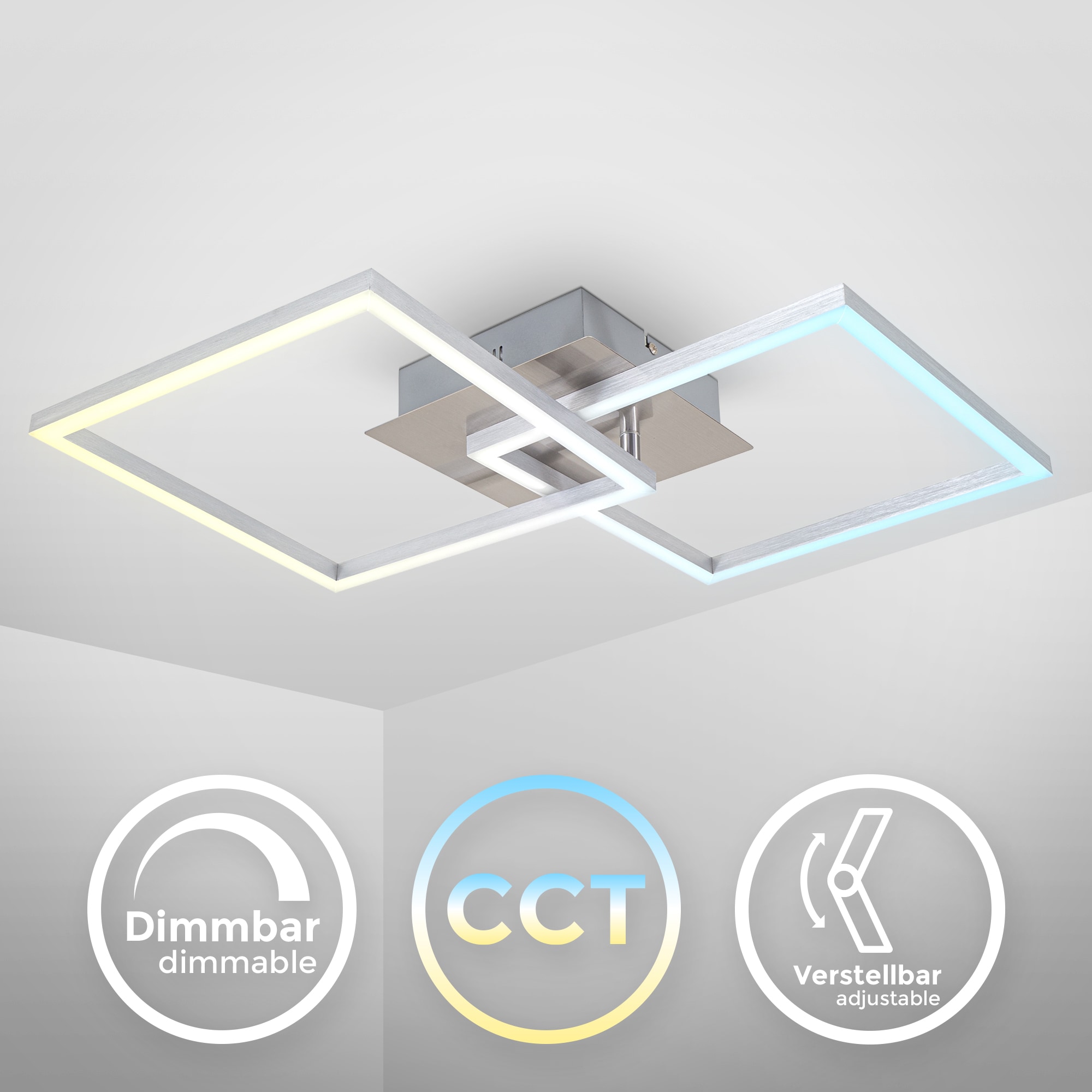 B.K.Licht Deckenleuchten, 1 flammig-flammig, Farbtemperatursteuerung, Timer, BAUR dimmbar, Fernbedienung | CCT schwenkbar