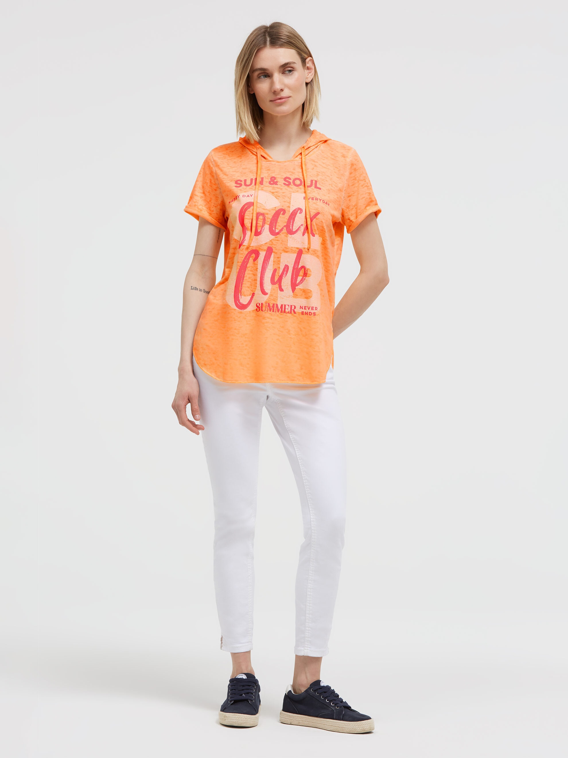 SOCCX Kapuzenshirt mit Seitenschlitze