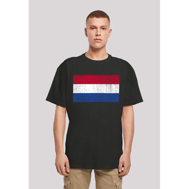 T-Shirt »Netherlands Holland Print NIederlande | bestellen Flagge F4NT4STIC BAUR ▷ distressed«,