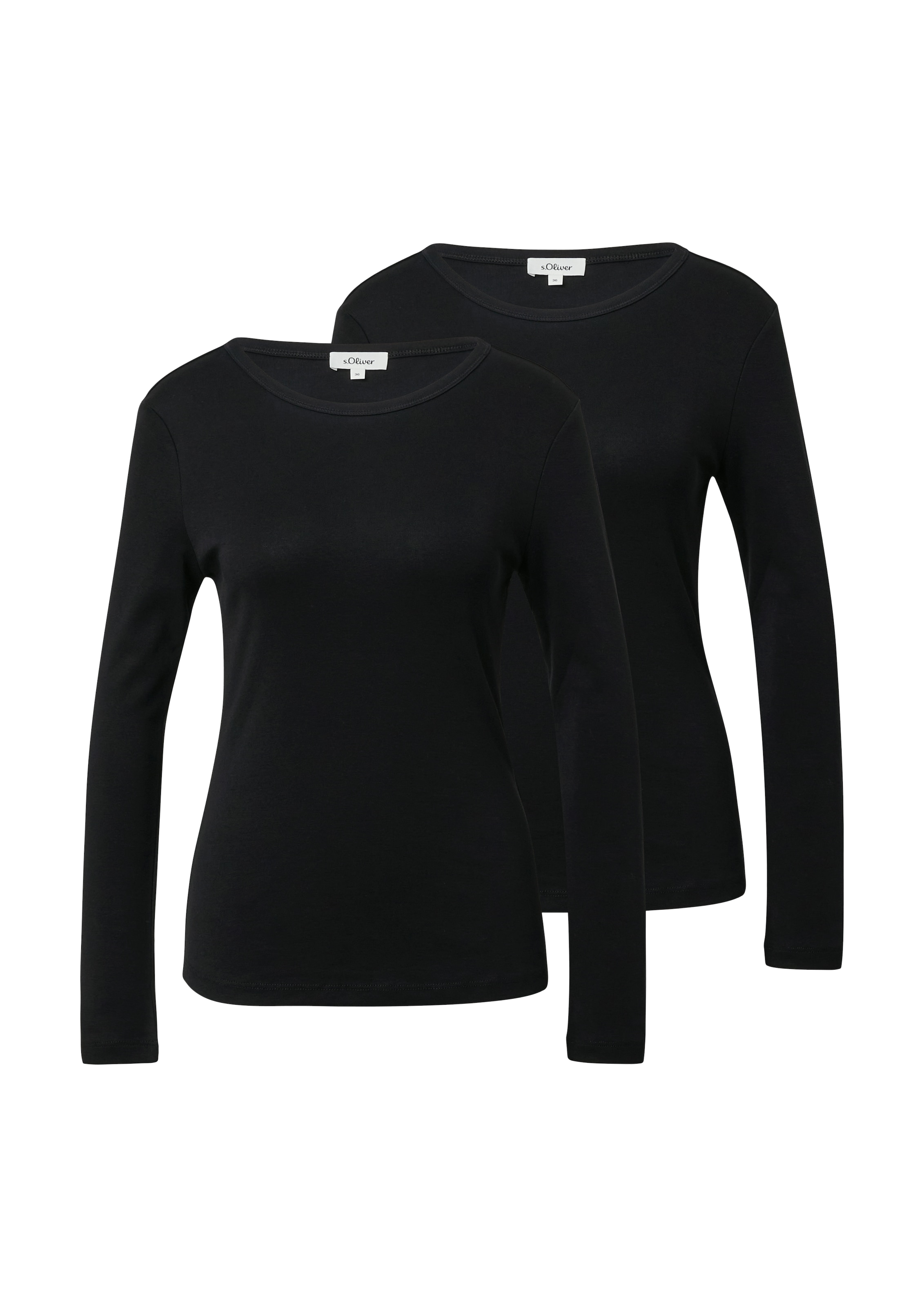 s.Oliver Langarmshirt 2 Stk. mit Rundhalsausschnitt, 2er Pack günstig online kaufen