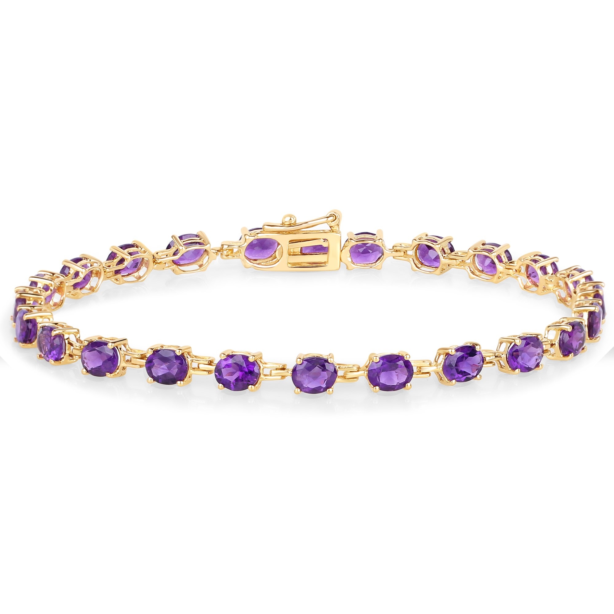 Vira Jewels Armband »925-Sterling Silber vergoldet Glänzend Amethyst lila«  für bestellen | BAUR