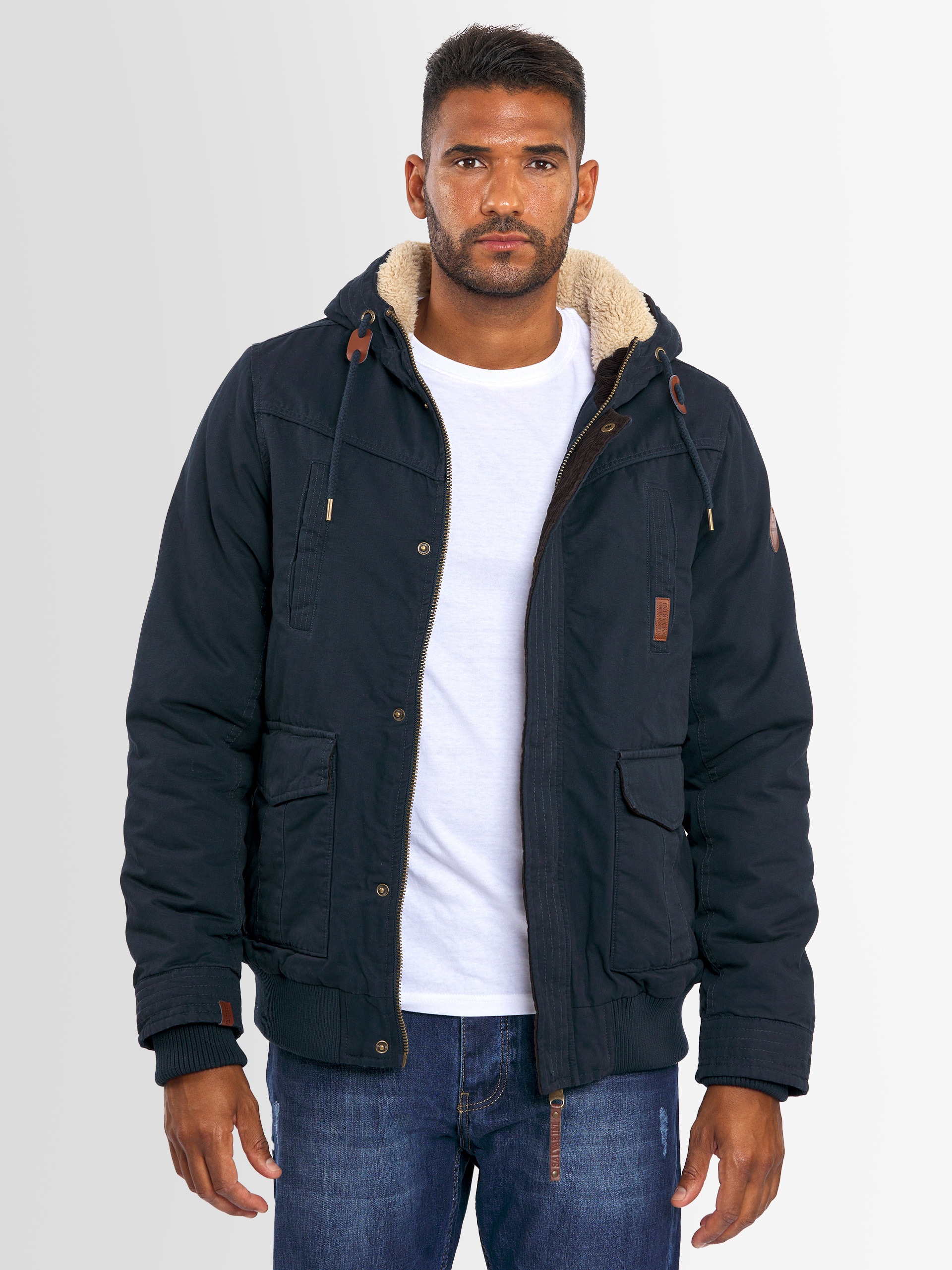 Alessandro Salvarini Winterjacke »ASRigio«, mit warmem Teddyfell