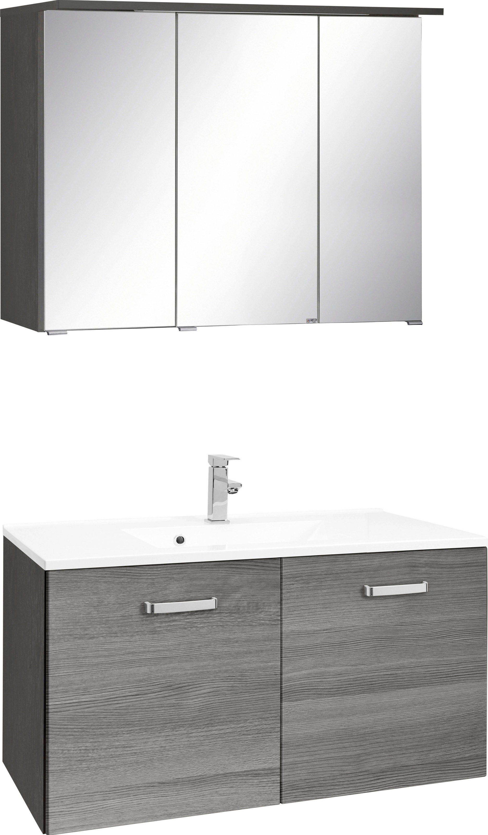 welltime Badmöbel-Set "Ravenna" 2 Stk. tlg. Breite 90 cm, Spiegelschrank un günstig online kaufen