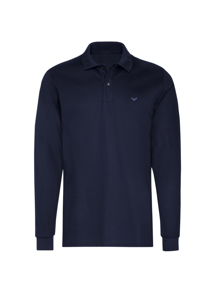 Trigema Poloshirt »TRIGEMA Langarm Poloshirt mit Armbündchen«, (1 tlg.)