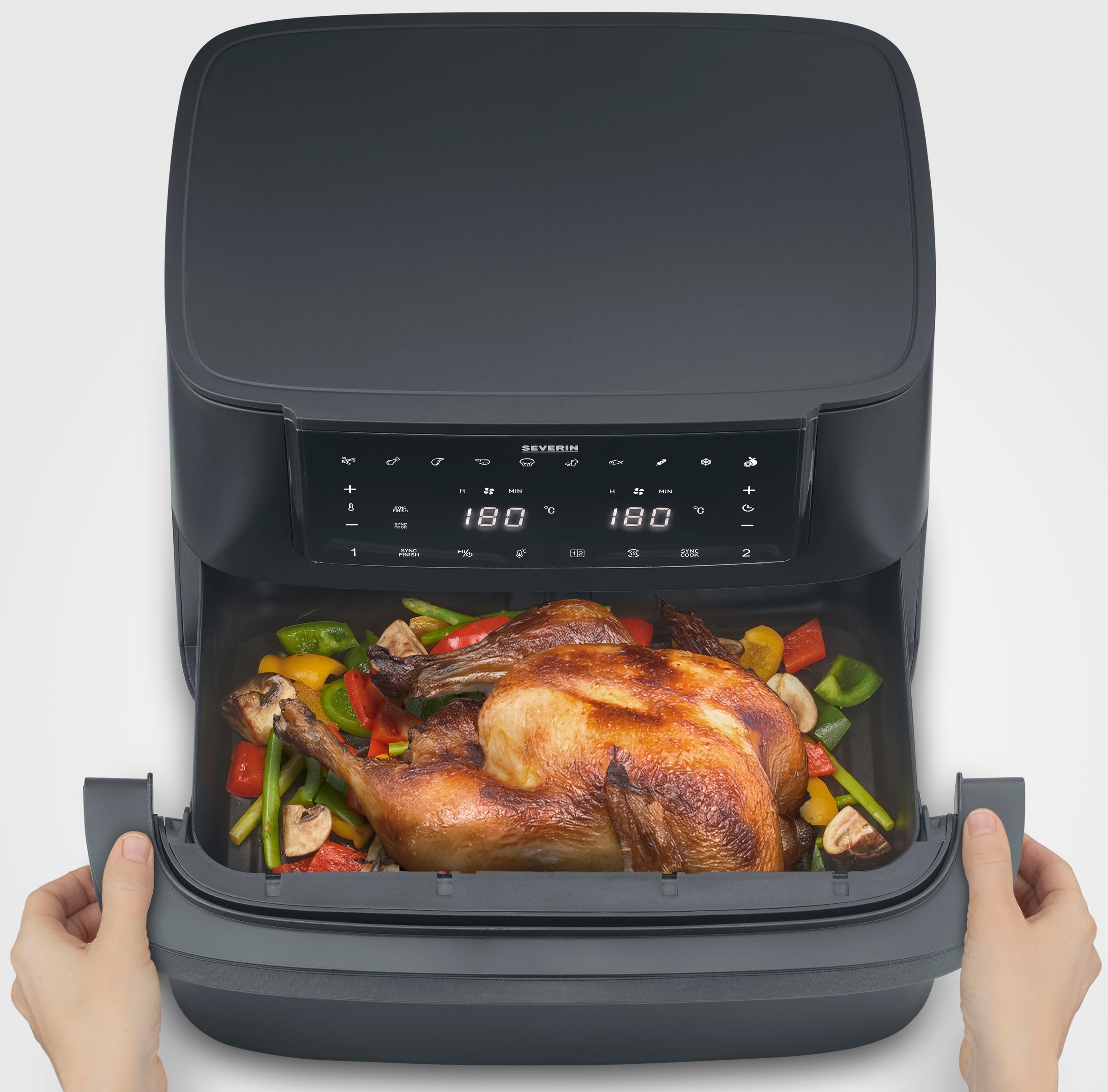 Severin Heißluftfritteuse "FR 2490 9 l "Flex Max Dual"" 2600 W günstig online kaufen