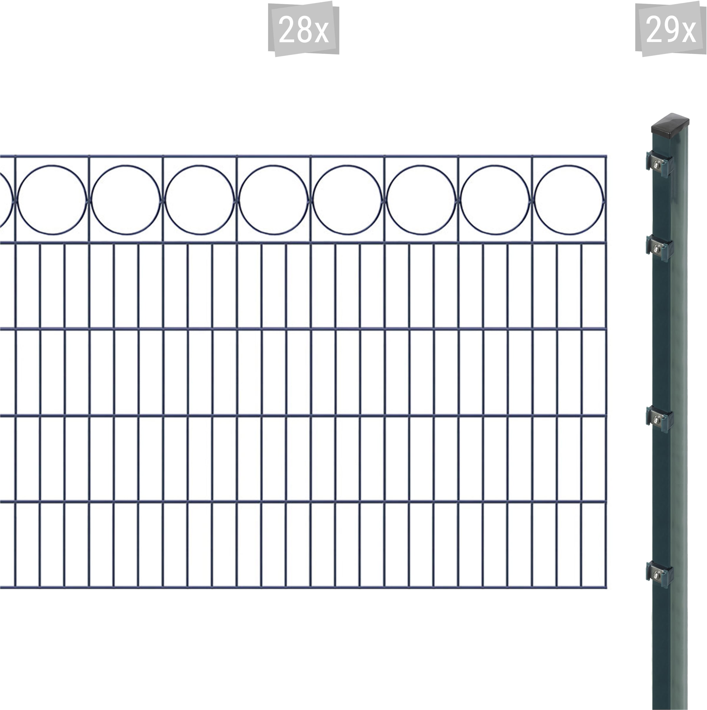 Arvotec Doppelstabmattenzaun "EXCLUSIVE 100 zum Einbetonieren "Ring" mit Zierleiste", Zaunhöhe 100 cm, Zaunlänge 2 - 60 