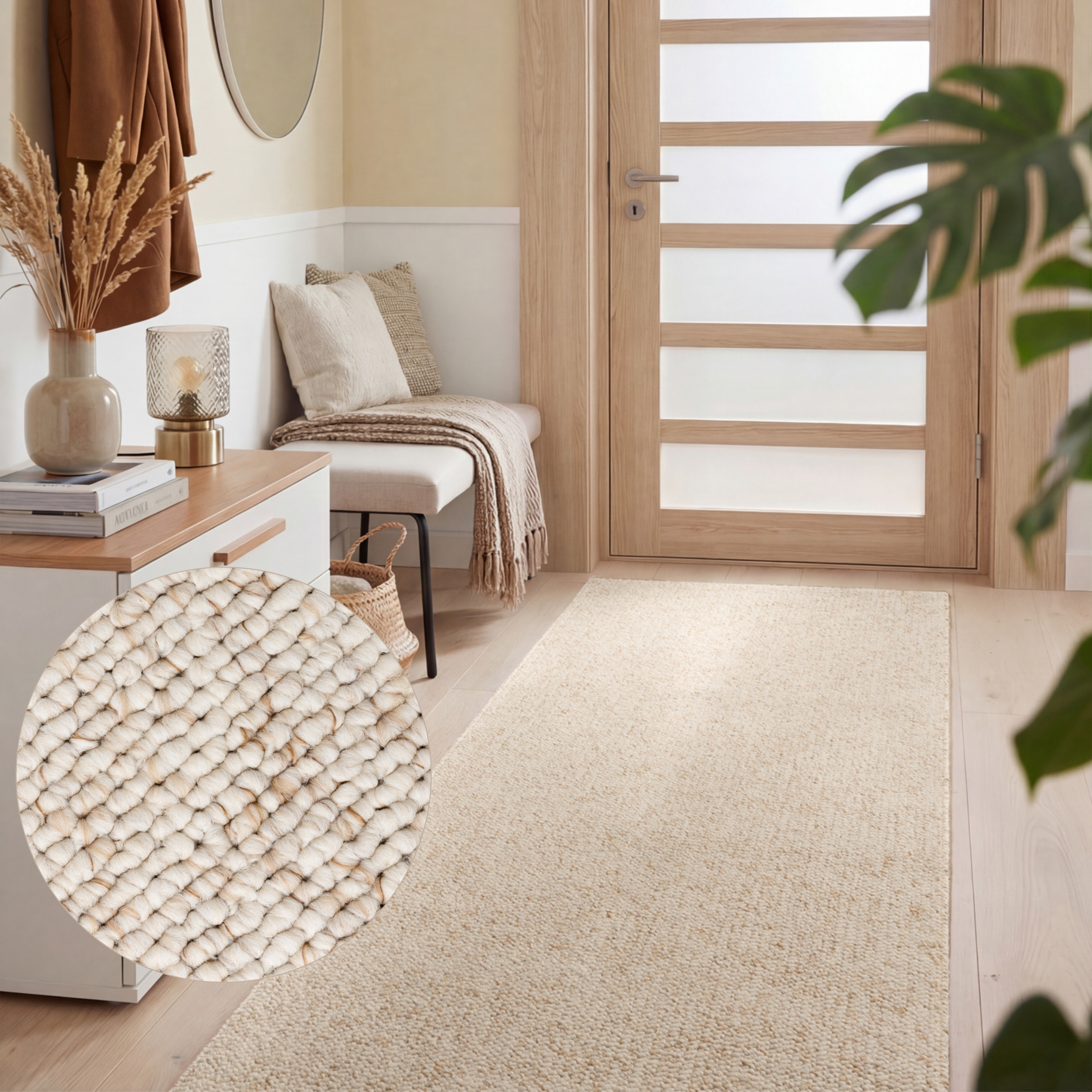 ELLE DECORATION Teppich "Rocco" rechteckig 10 mm Höhe Läufer, waschbar, Wohnzimmer, Esszimmer, Woll-Optik