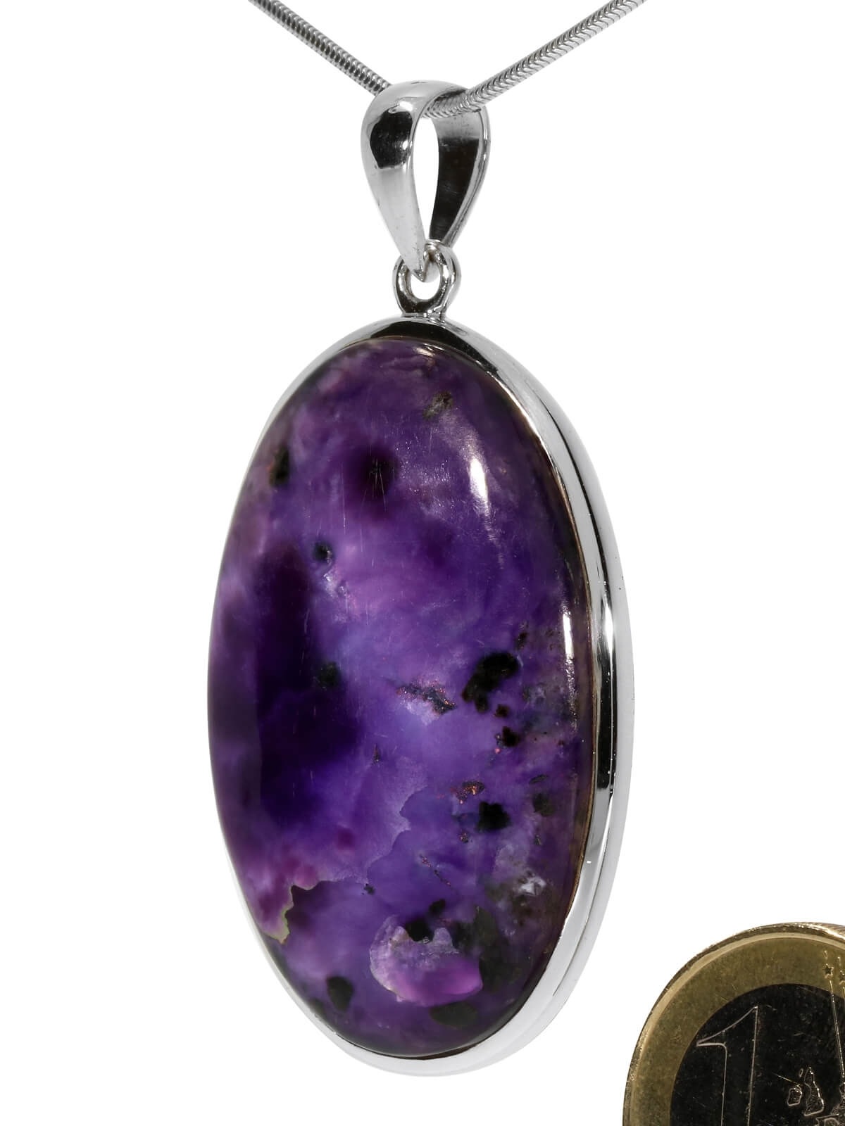 Adelia´s Kettenanhänger »Charoit 925 Silber Edelstein Anhänger«, Steinschmuck ist Naturschmuck
