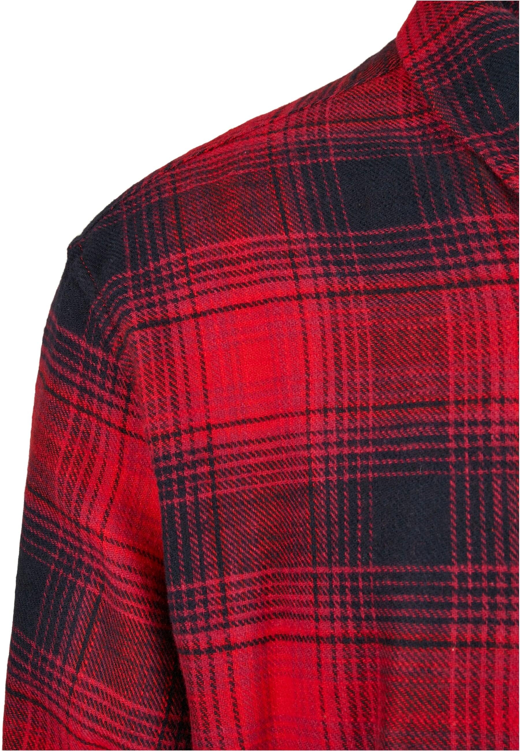 URBAN CLASSICS Langarm-Poloshirt »Urban Classics Herren Oversized Checked Grunge Shirt«, (1 tlg.)