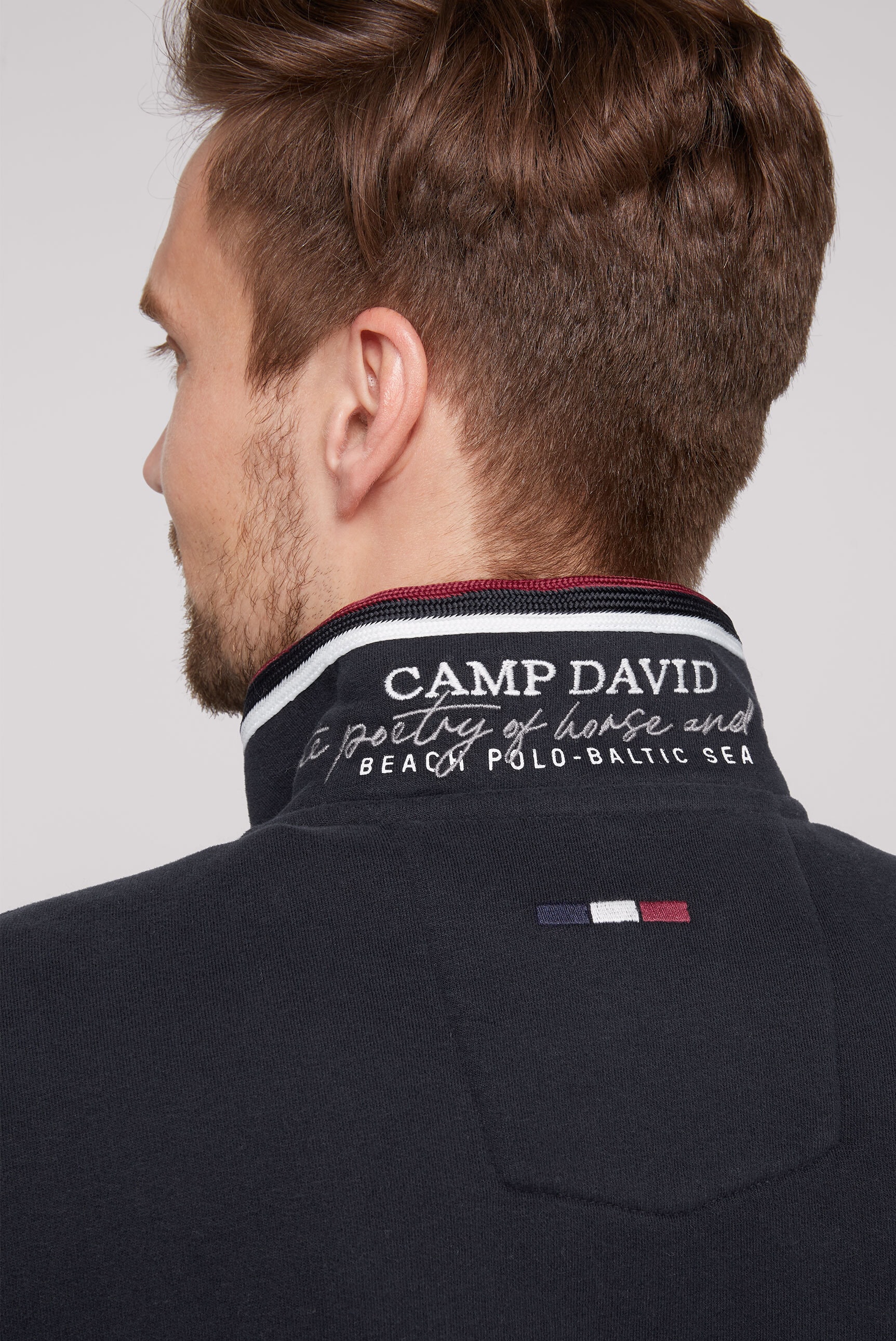 CAMP DAVID Sweatjacke, mit Stehkragen