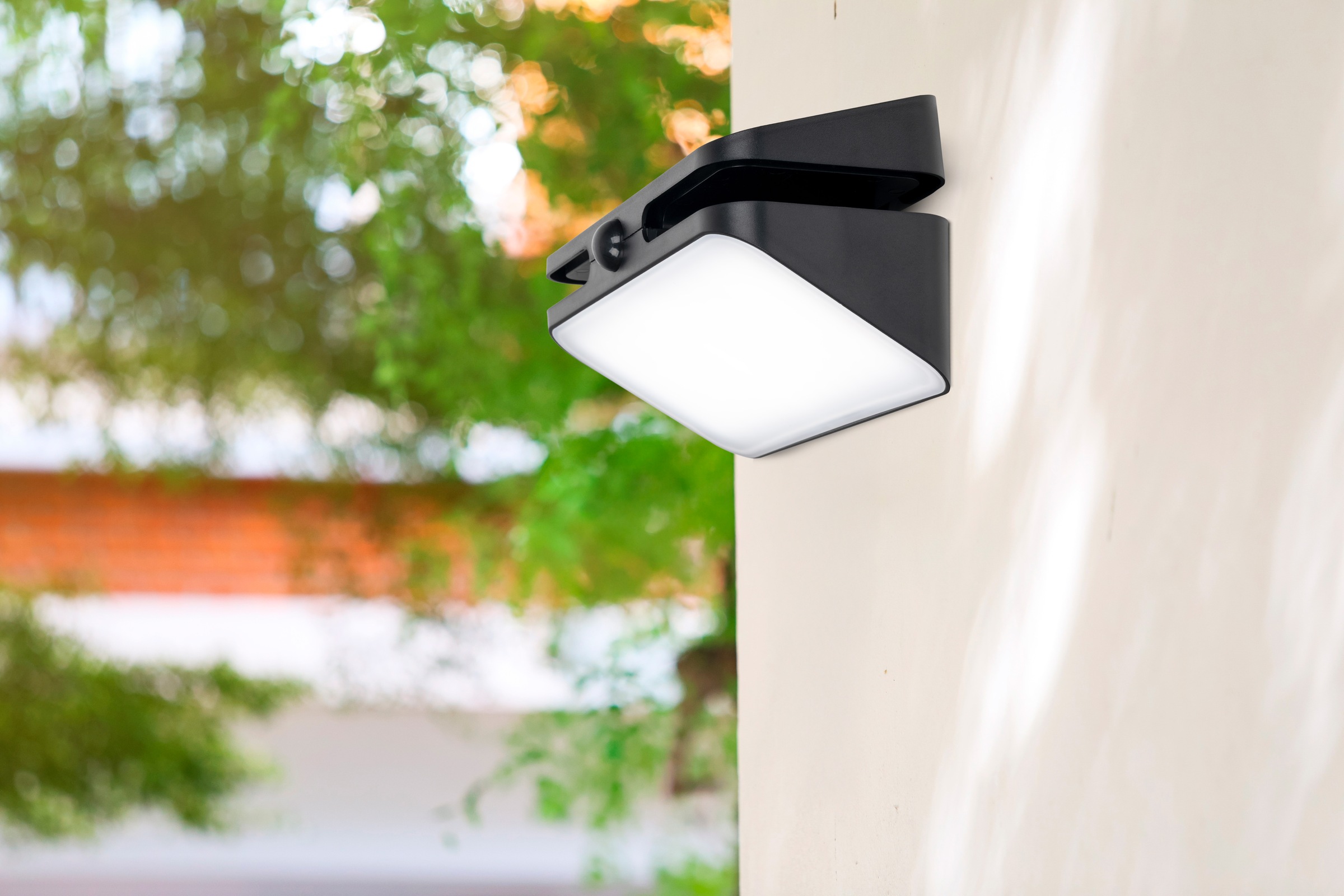 näve LED Solarleuchte »Hürth« LED-Modul 1 Stk. Neutralweiß Nachtlicht, Memory, 3 Lichtmodi, Dämmerungssensor, Bewegungsmelder