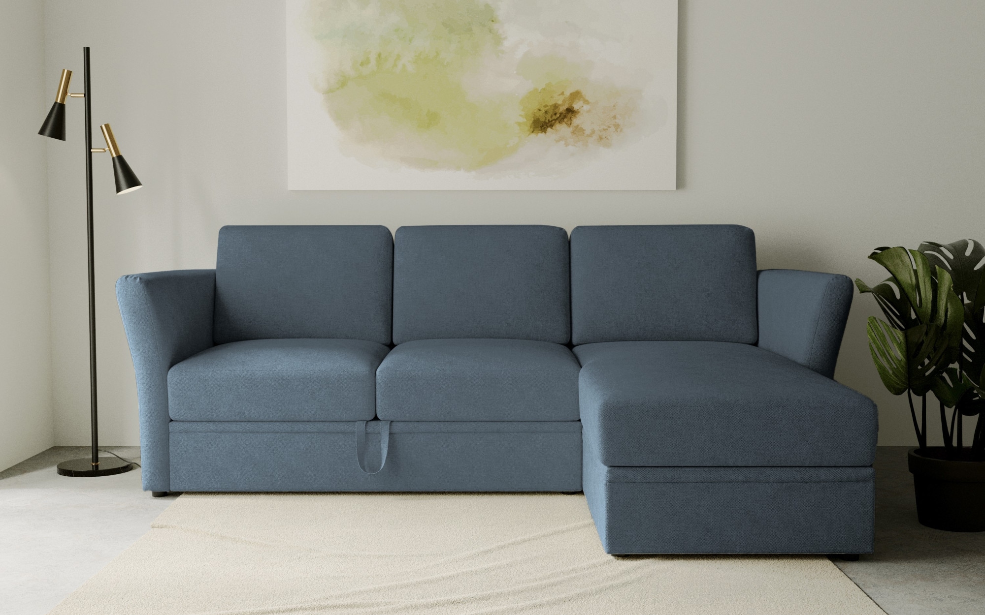 Home affaire Ecksofa "Lavars, L-Form, Schlafsofa", mit Bettfunktion und Sta günstig online kaufen