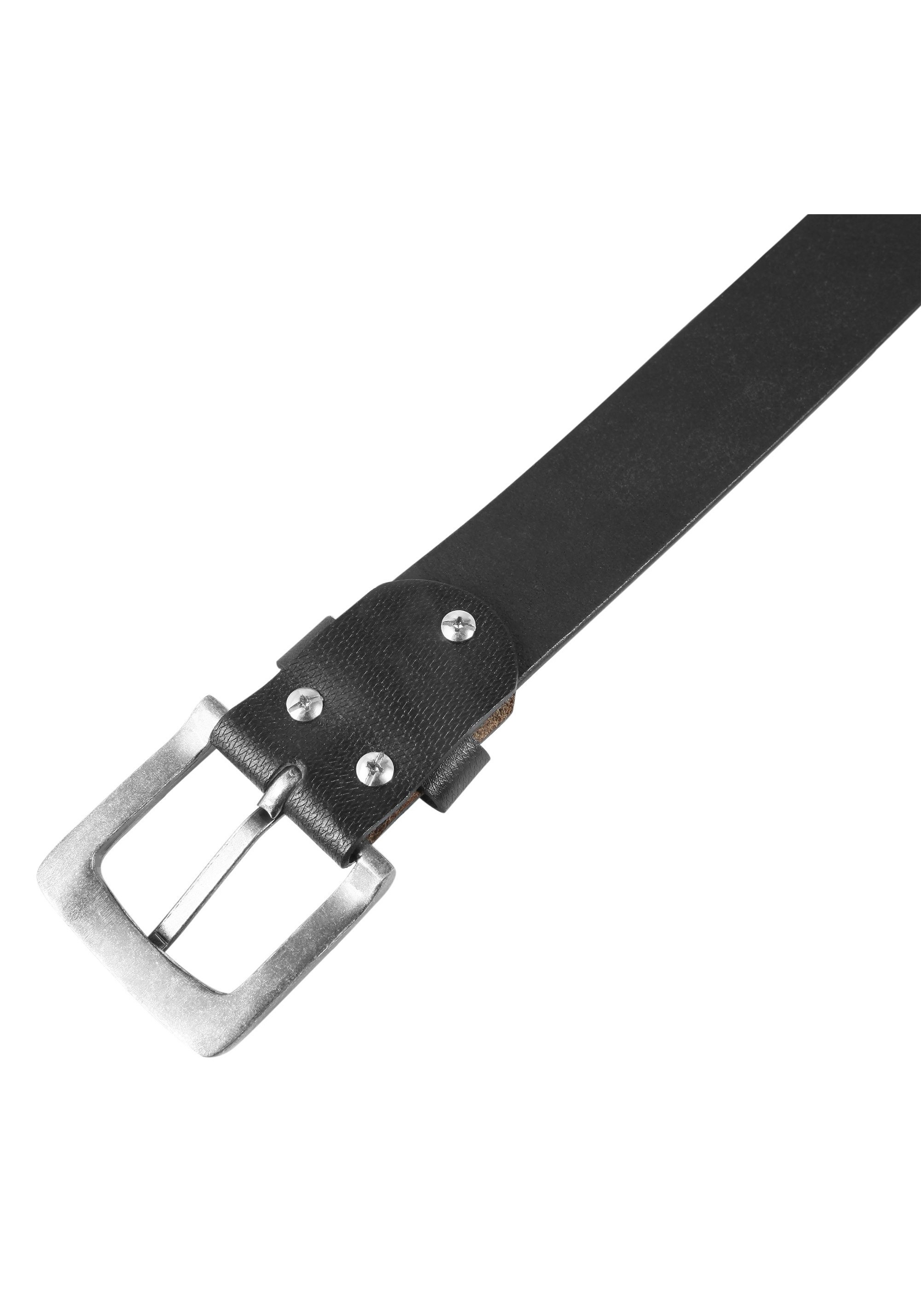 Leonardo Verrelli Ledergürtel »hochwertiges Echt Leder, schwarz, 90 cm - 130 cm (Bundbreite)«