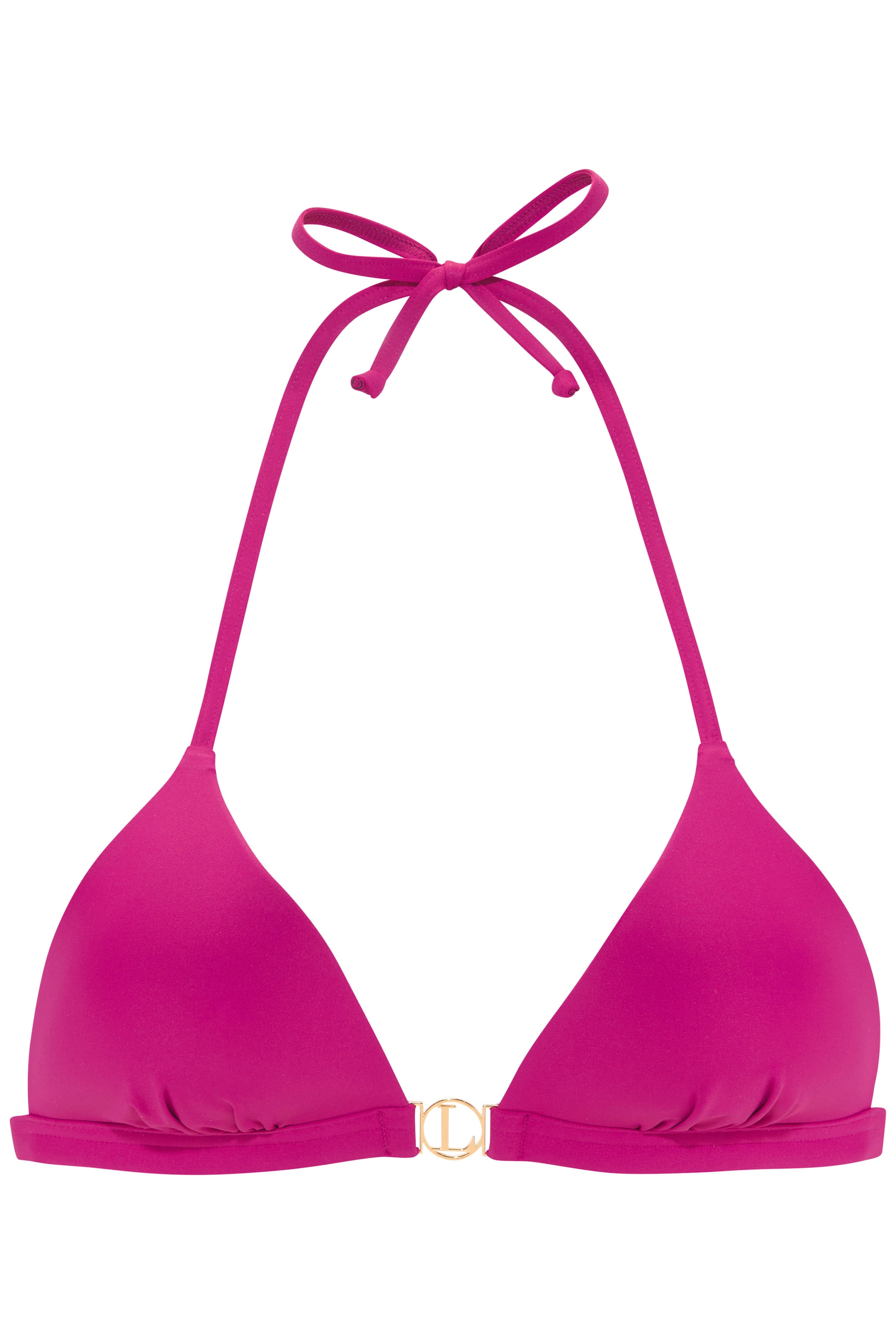 LASCANA Triangel-Bikini-Top "Gill", Mit goldfarbener Schnalle