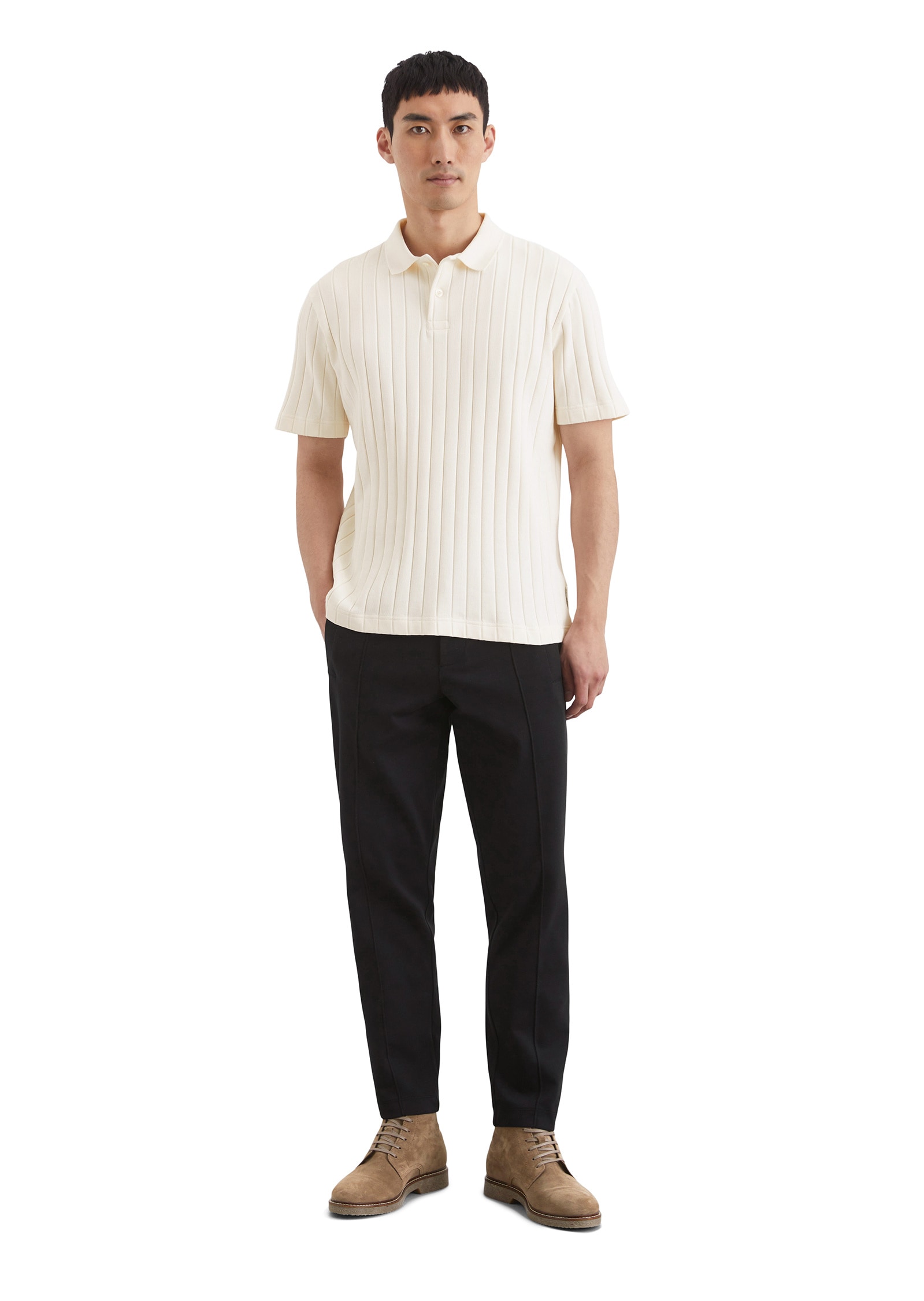 Marc O'Polo Poloshirt »mit breiter Rippstruktur«