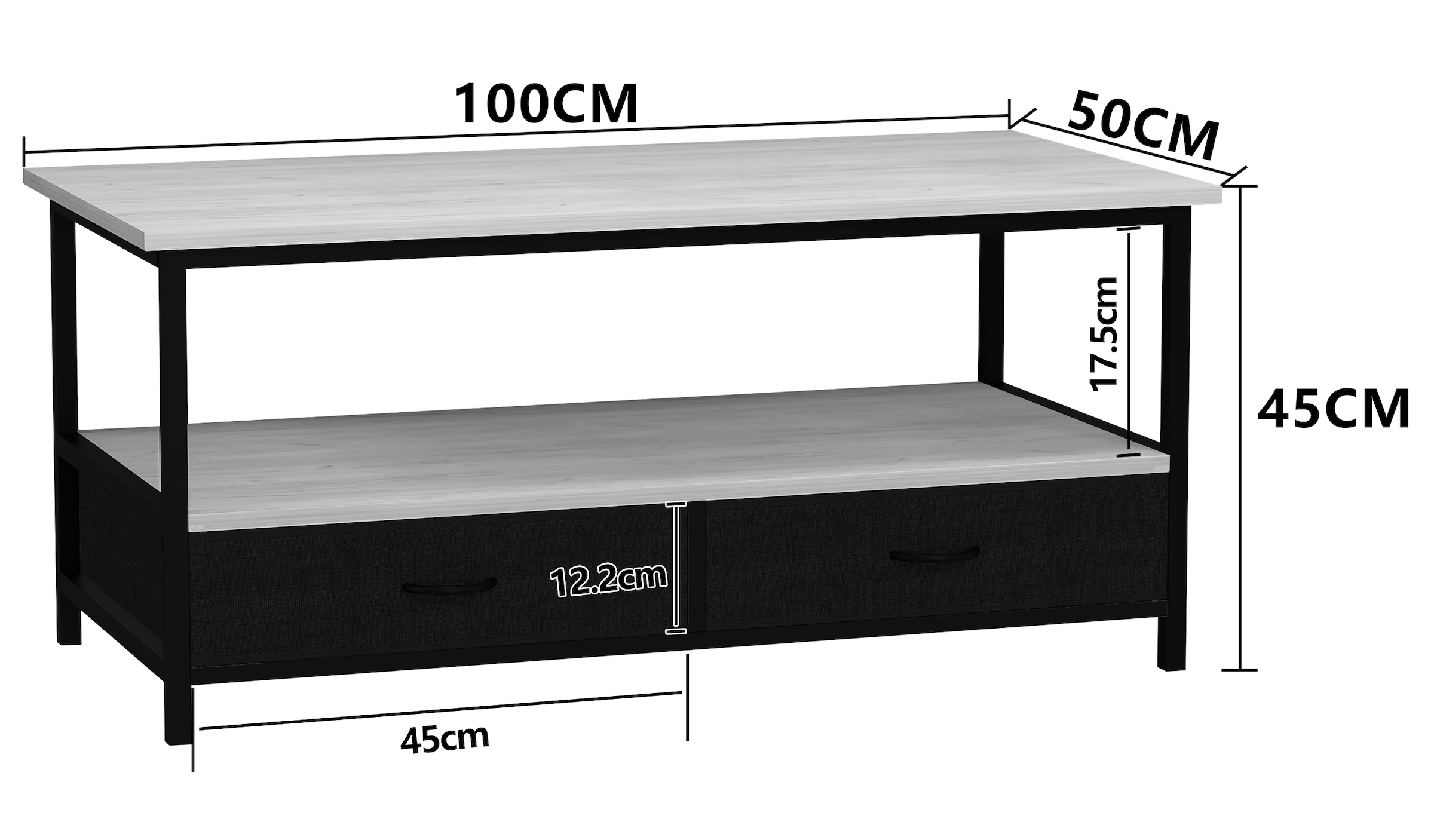 VCM Couchtisch »VCM Holz Sofatisch Couchtisch Wohnzimmertisch Beistelltisch Ablage Flonila«, (Flonila)