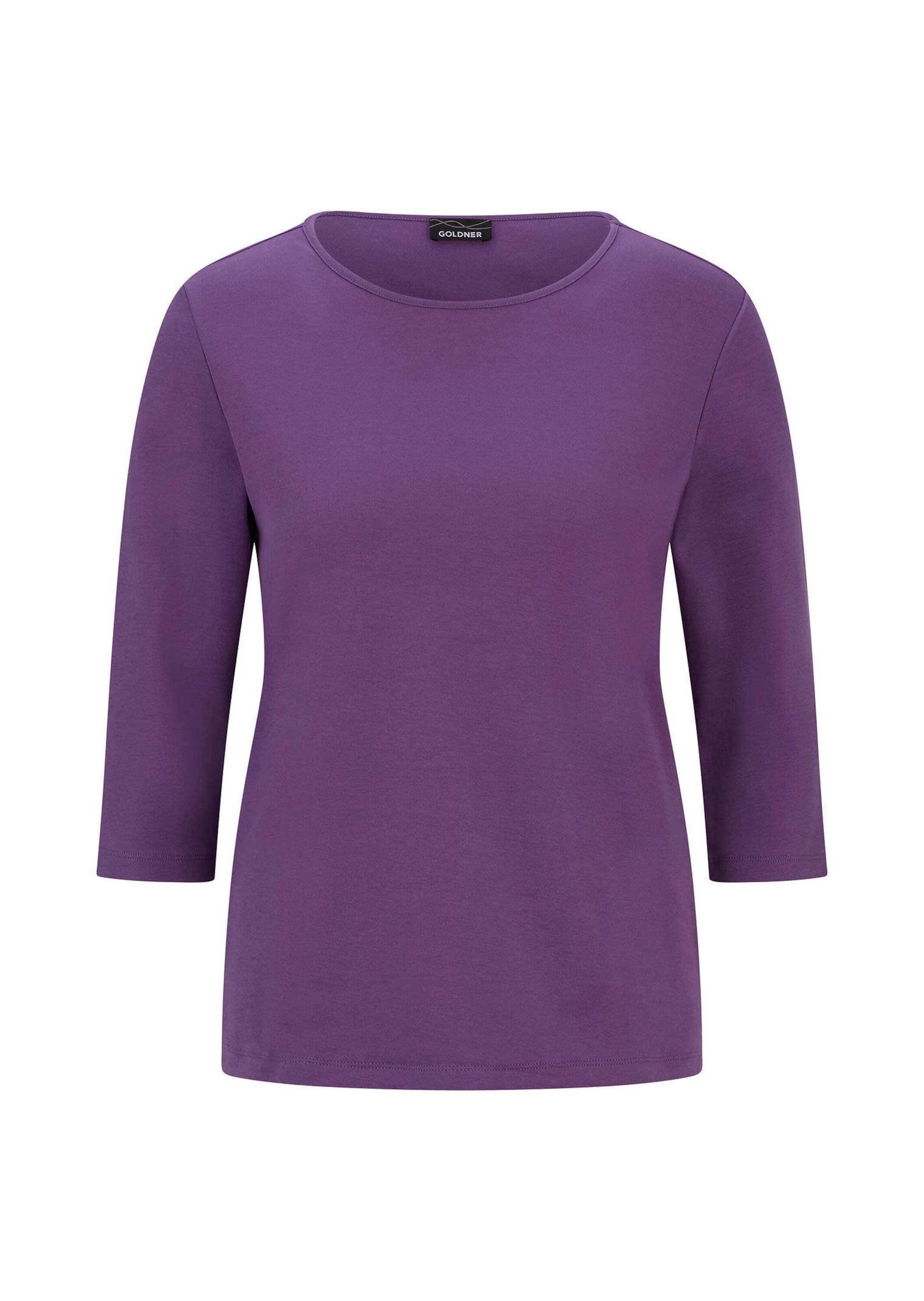 GOLDNER Kurzarmshirt "Basic Shirt mit U-Boot-Ausschnitt" U-Boot-Ausschnitt