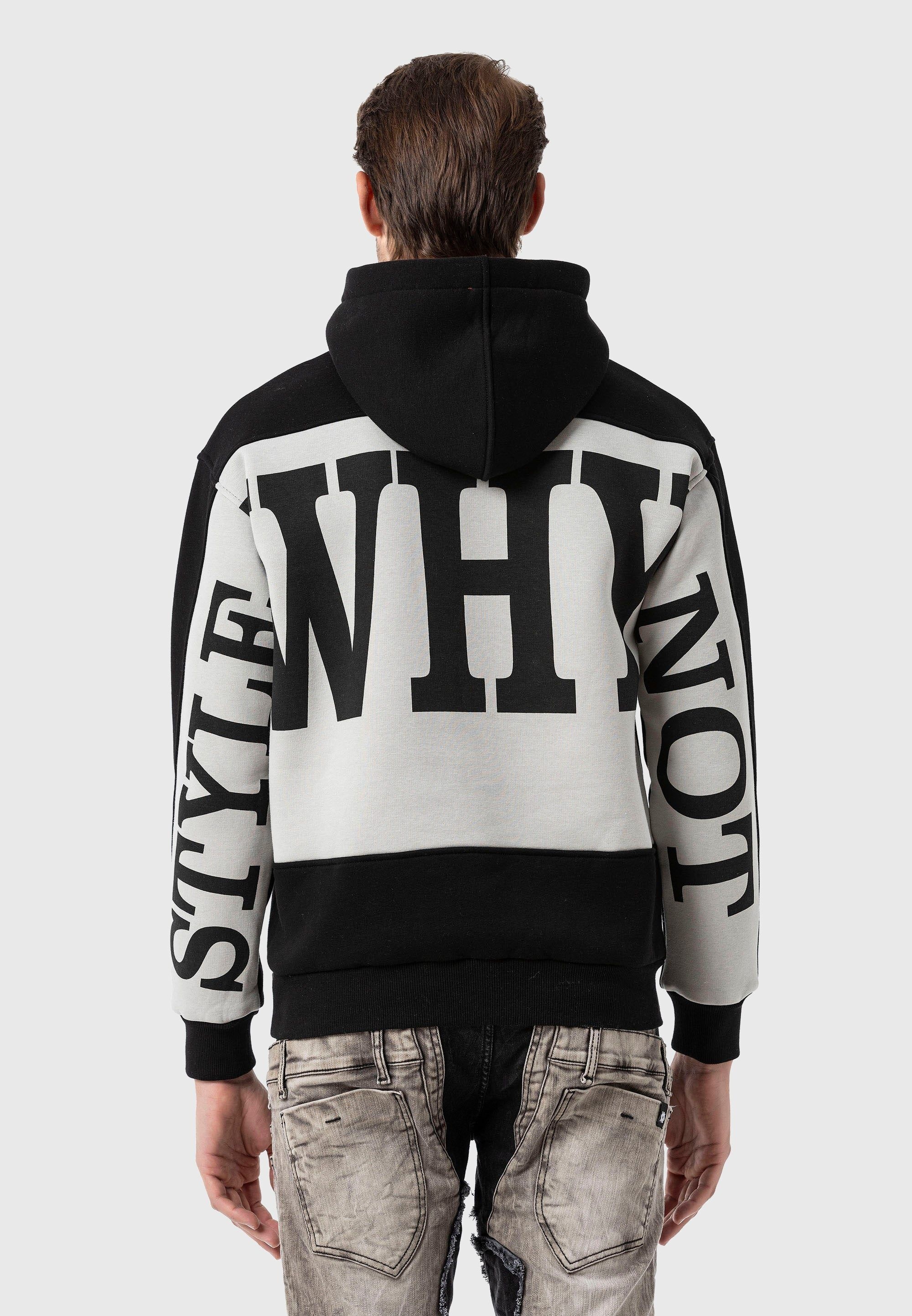 Cipo & Baxx Kapuzenpullover "Sweatshirts" 1 Stk. mit Statement Ärmel-Print günstig online kaufen