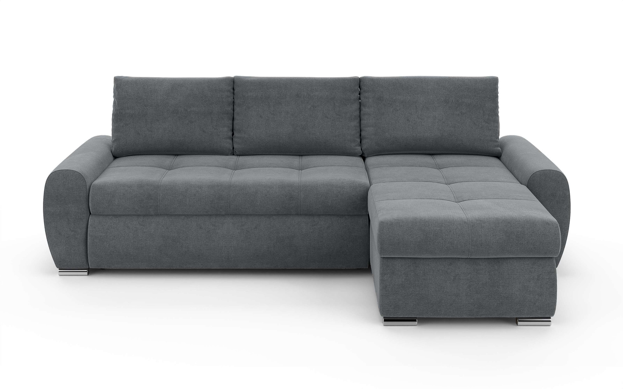 INOSIGN Ecksofa »HAVERHILL Schlafsofa mit Bettkasten, Maße B/H/T: 237/89/166 cm«, L-Form mit Recamiere links oder rechts bestellbar, Wellenunterfederung