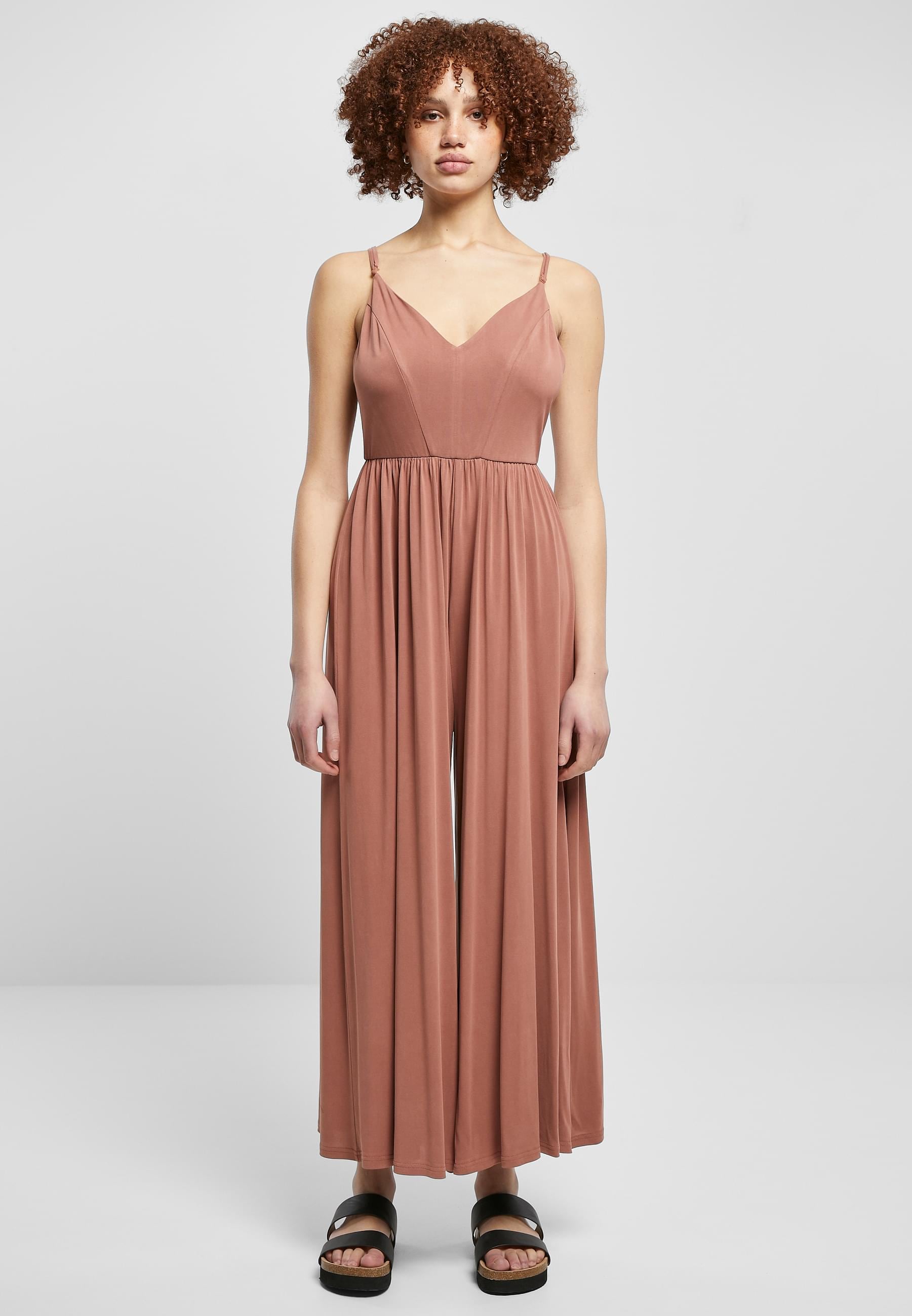 URBAN CLASSICS Jumpsuit »Urban Classics Damen Ladies Modal Spaghetti Jumpsuit«, (1 tlg.)