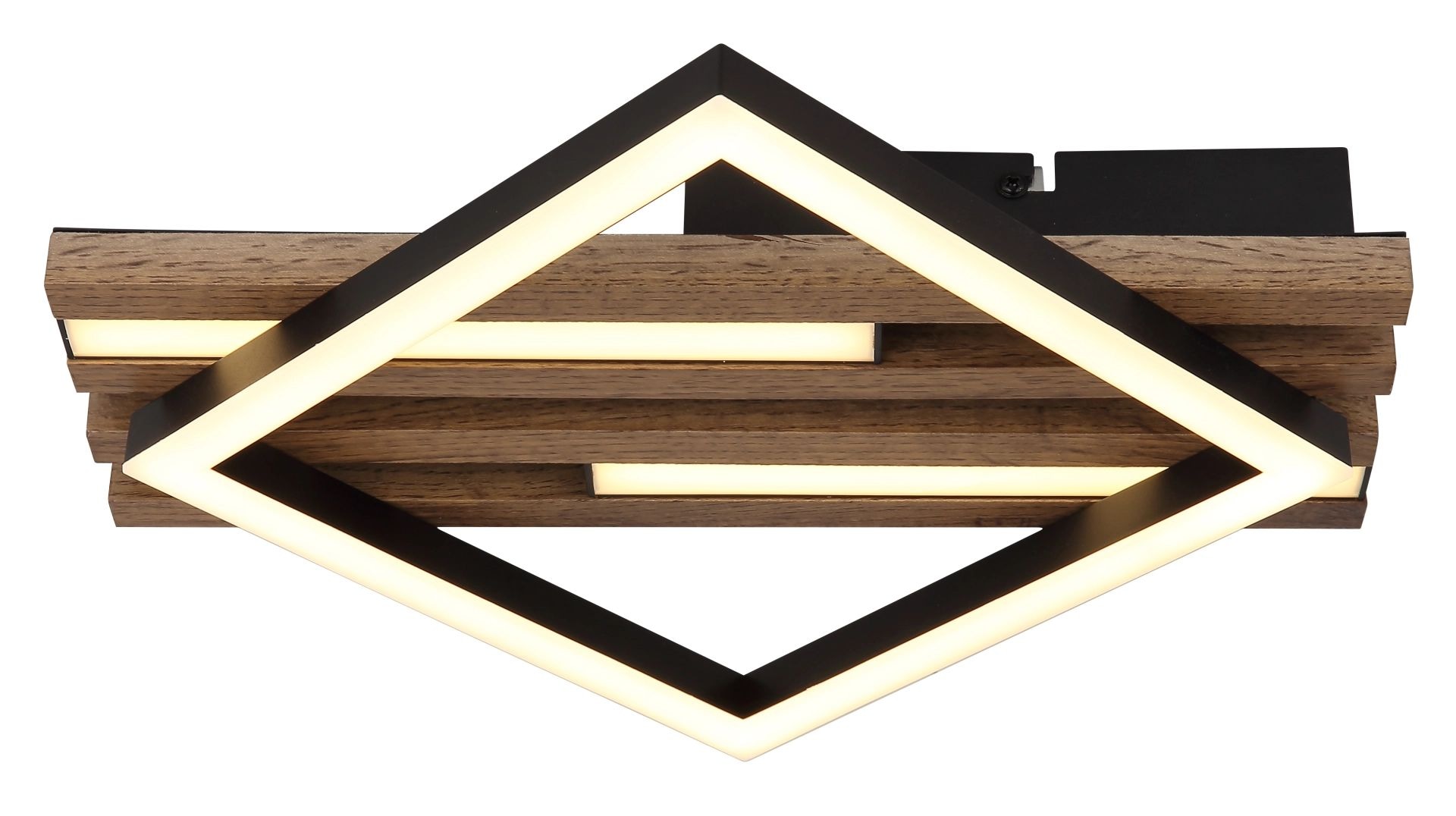 GLOBO LIGHTING LED Deckenleuchte »OBRIEN« LED-Modul 1 Stk. Warmweiß Deckenlampe, 3 Stufen: nur Rahmen, nur LED oder beides zusammen