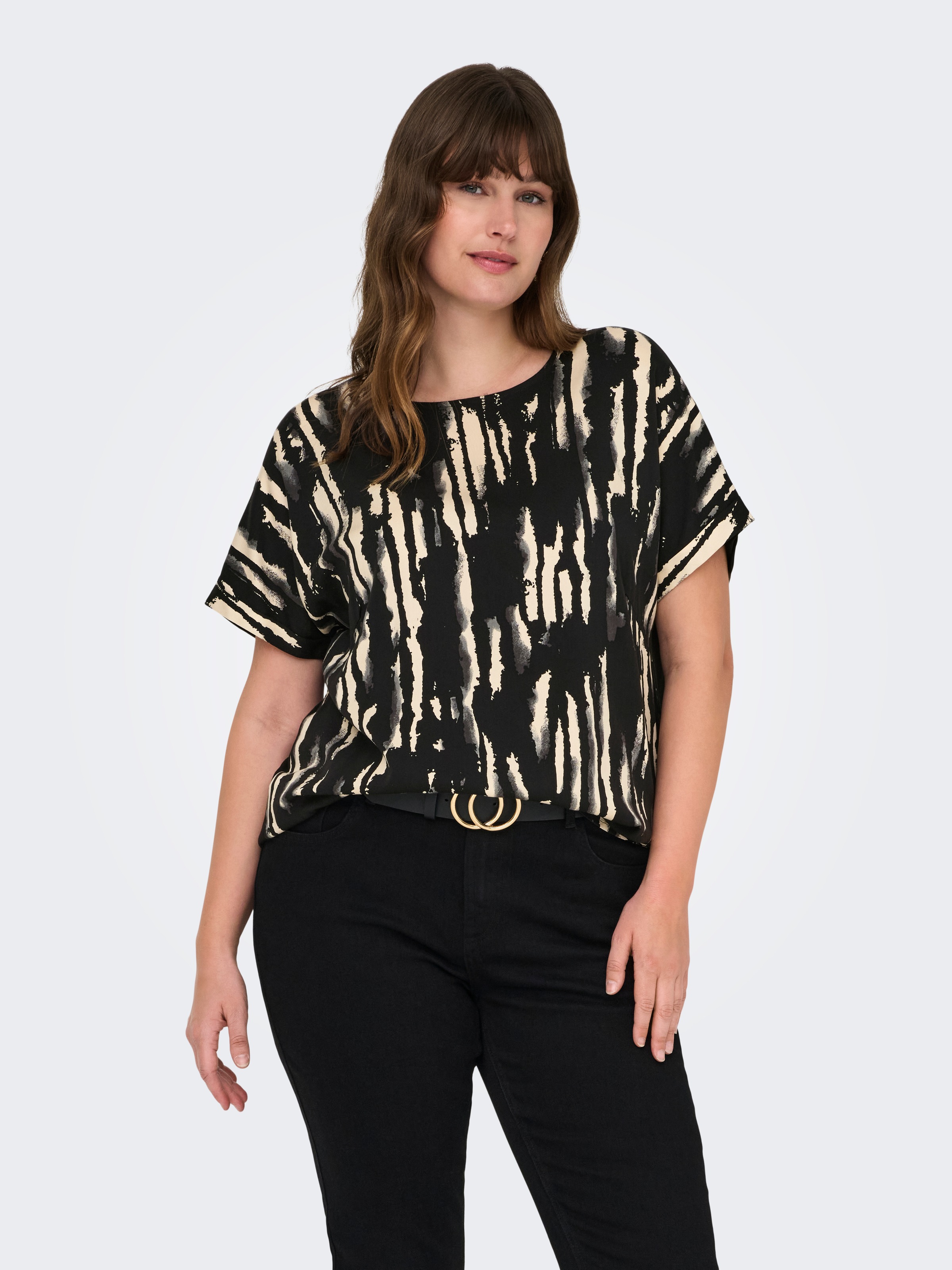 ONLY CARMAKOMA Kurzarmshirt "CARMIKAELA IN-ONE SS TOP AOP" günstig online kaufen