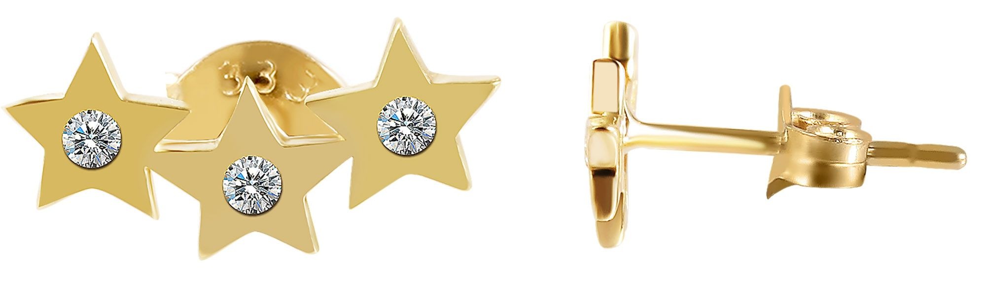 Adelia´s Paar Ohrhänger "Damen Ohrringe – Ohrstecker aus 333 Gold mit Zirko günstig online kaufen