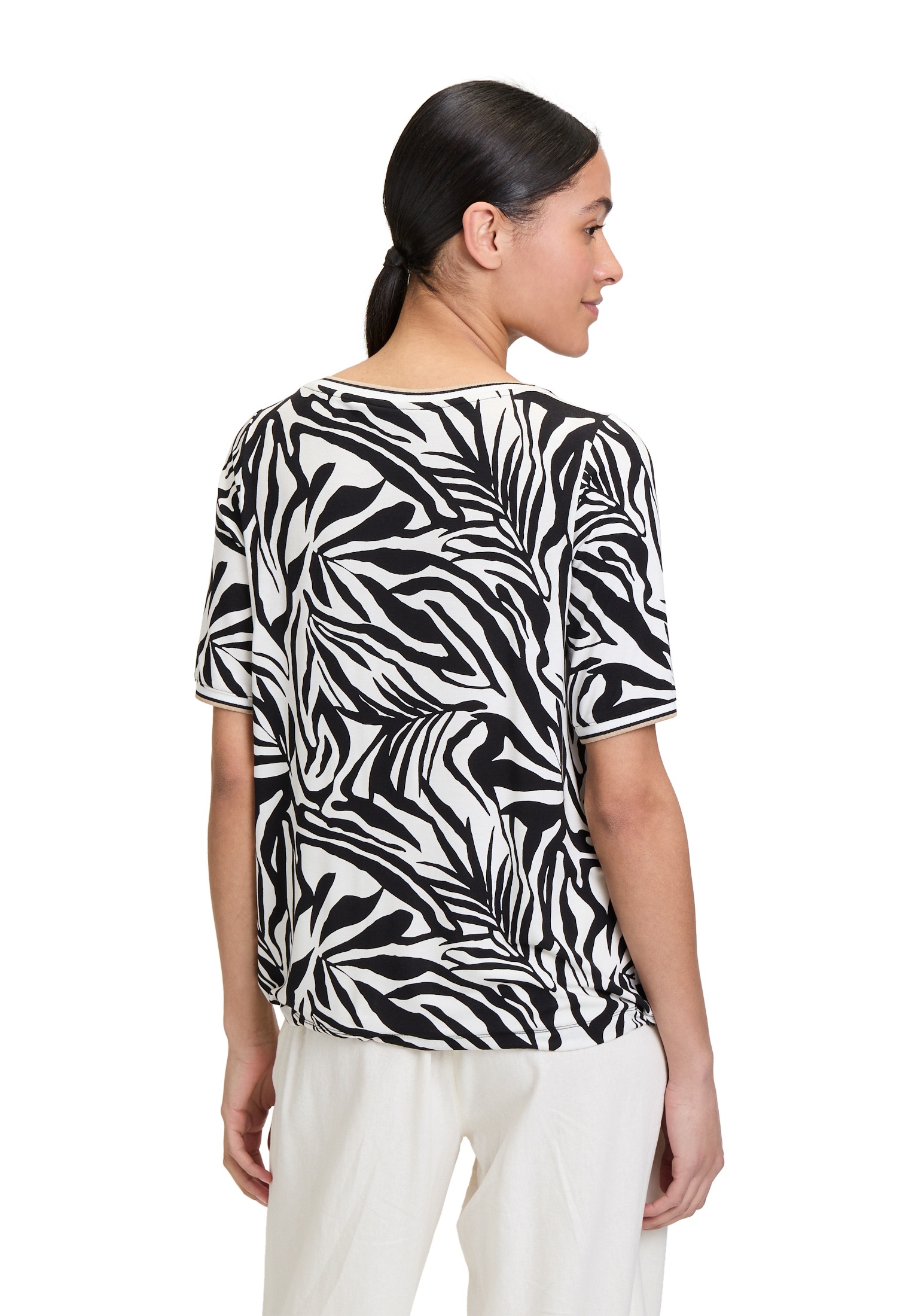 Betty Barclay Kurzarmshirt »Betty Barclay Damen Casual-Shirt mit Tunnelzug«, (1 tlg.), Rippbündchen