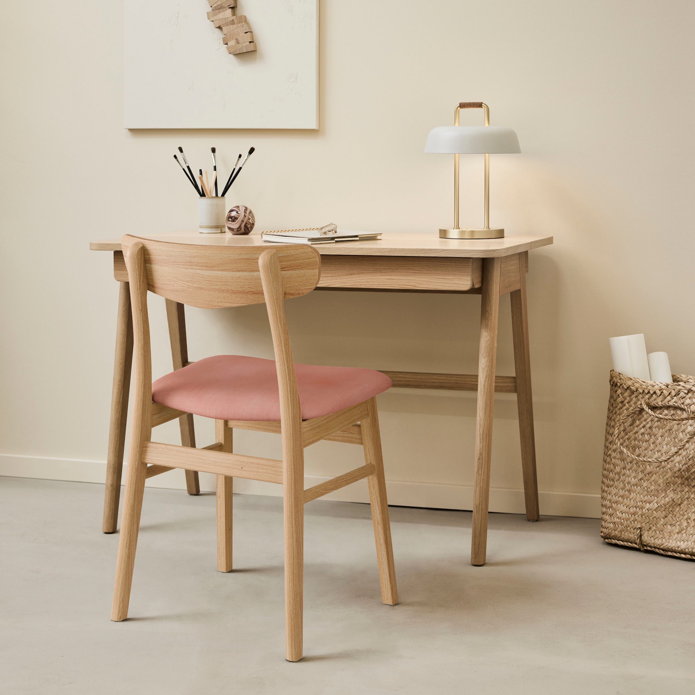 Hammel Furniture Schreibtisch "Findahl by Hammel Home Desk" 1 Stk. tlg. 110x55,5/72,5 cm, mit Stauraum und Beine aus Massivholz