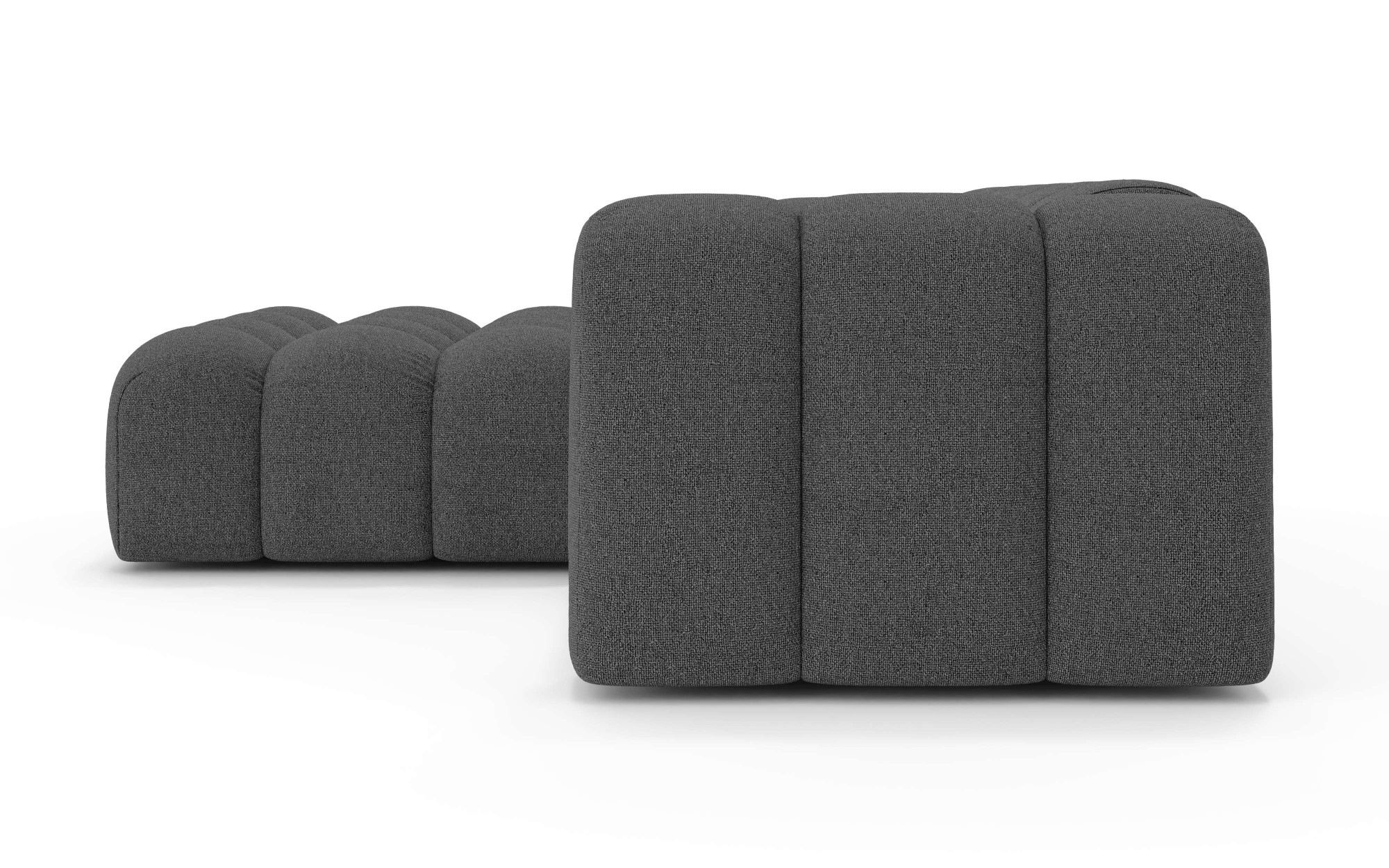 OTTO home Ecksofa »KALLIE Design-Sofa mit Wellenunterfederung, Bubble-Optik, 248/186/72cm«, moderne Steppung, hoher Sitzkomfort und modernes Design