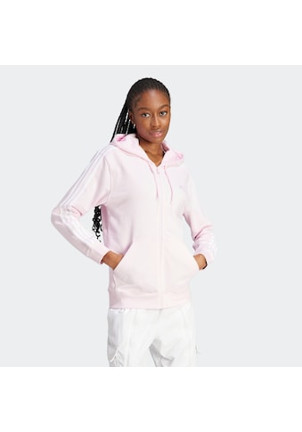 Kapuzensweatjacke »ESSENTIALS 3STREIFEN FRENCH TERRY REGULAR KAPUZENJACKE«, (1 tlg.)