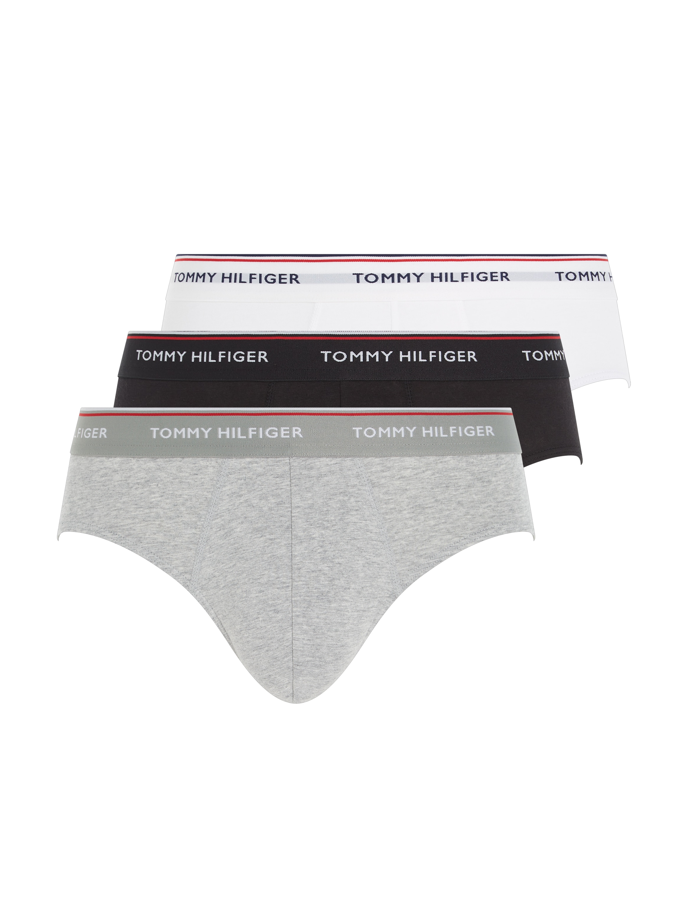 Hilfiger (Packung, St., 3er-Pack), BAUR Logo-Elastikbund für »3P Underwear Slip Tommy | BRIEF«, 3 mit ▷