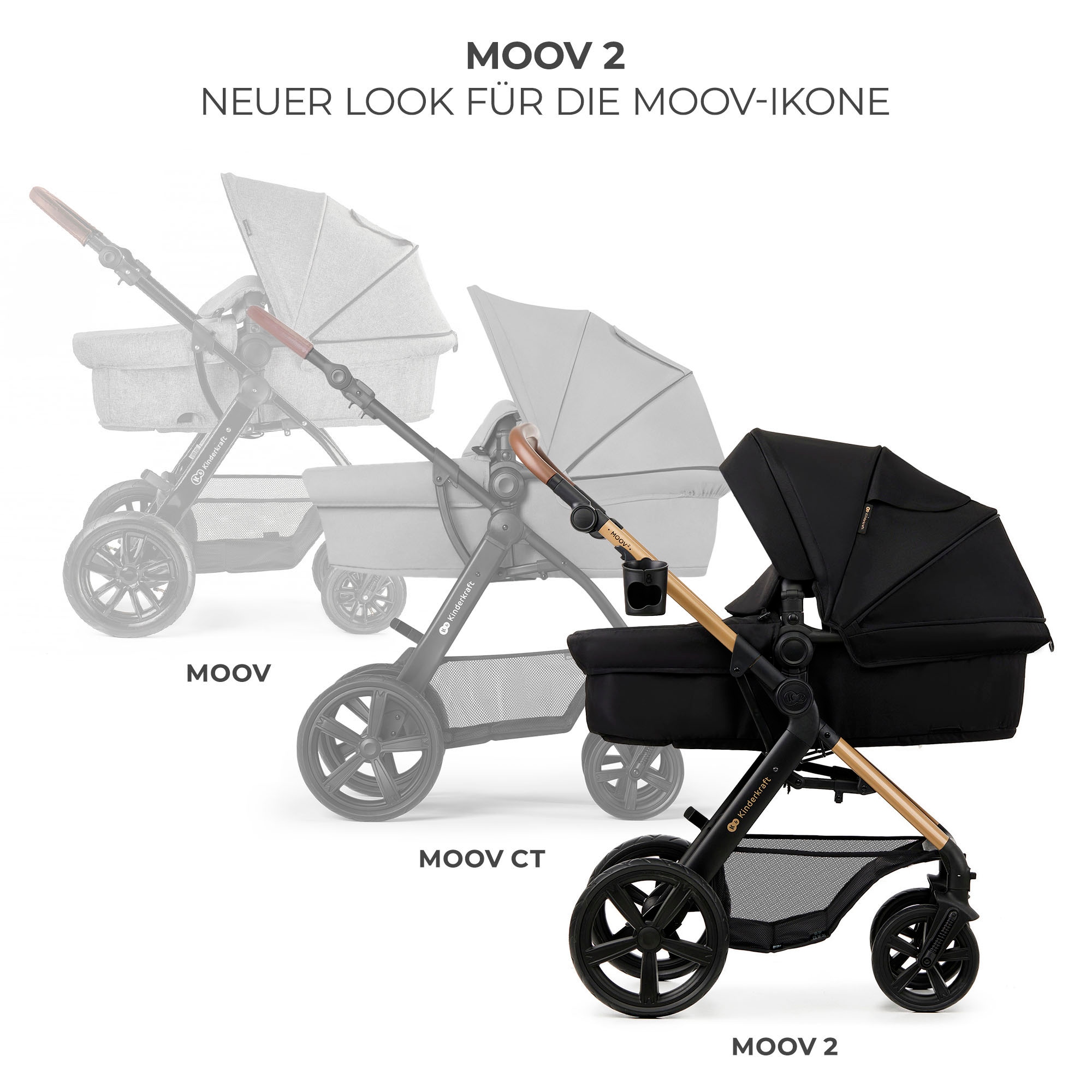 Kinderkraft Kombi-Kinderwagen »MOOV 2 3IN1«, 27 kg, mit EVA-Rädern