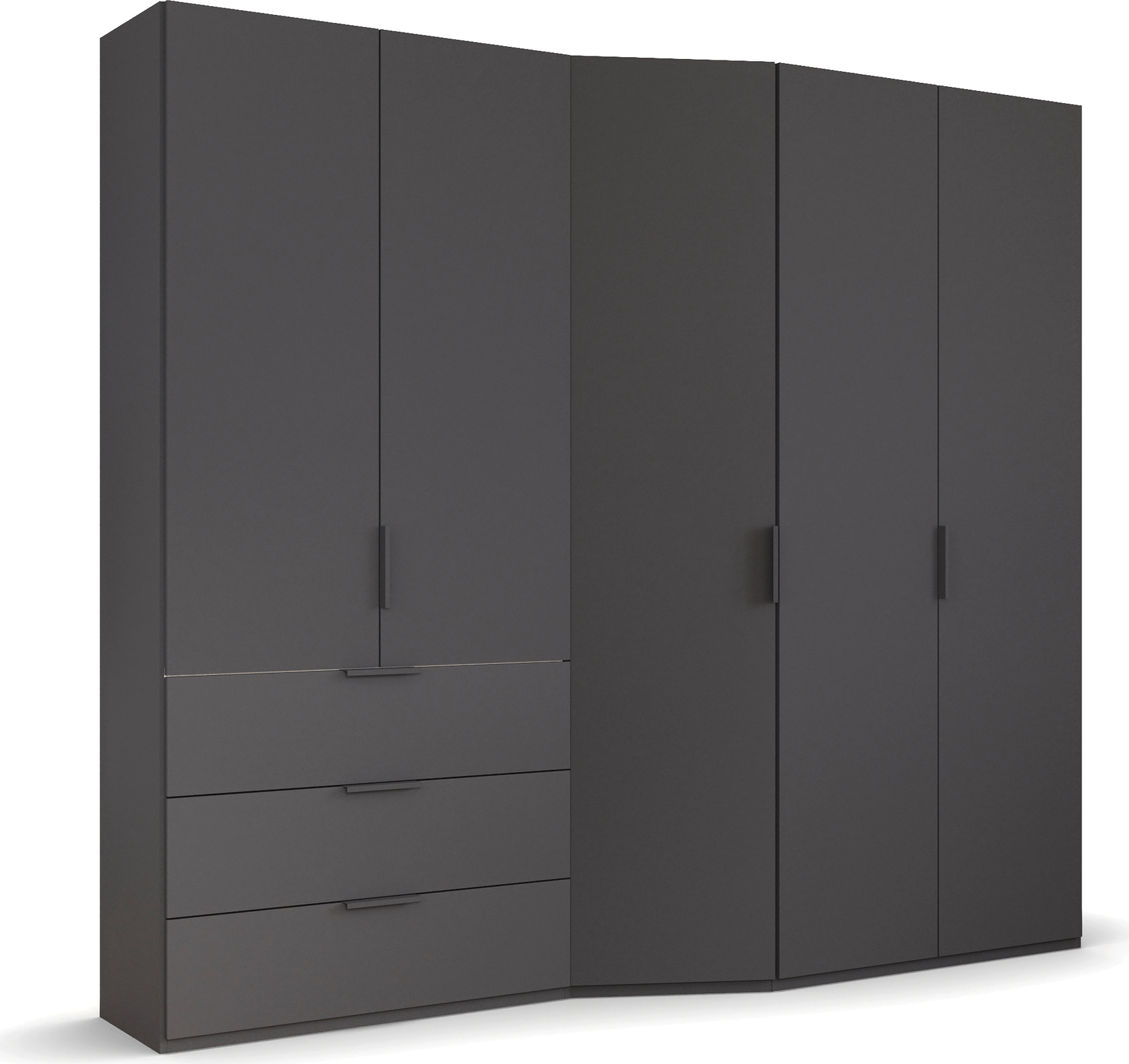 rauch "Kleiderschrank Schrank Garderobe Wäscheschrank WAVE" Breiten 247/297 cm, Höhe 222 cm, inkl. SOFT-CLOSE-FUNKTION, in 2 unterschiedlichen Tiefen, mit Soft-Close Funktion MADE IN GERMANY