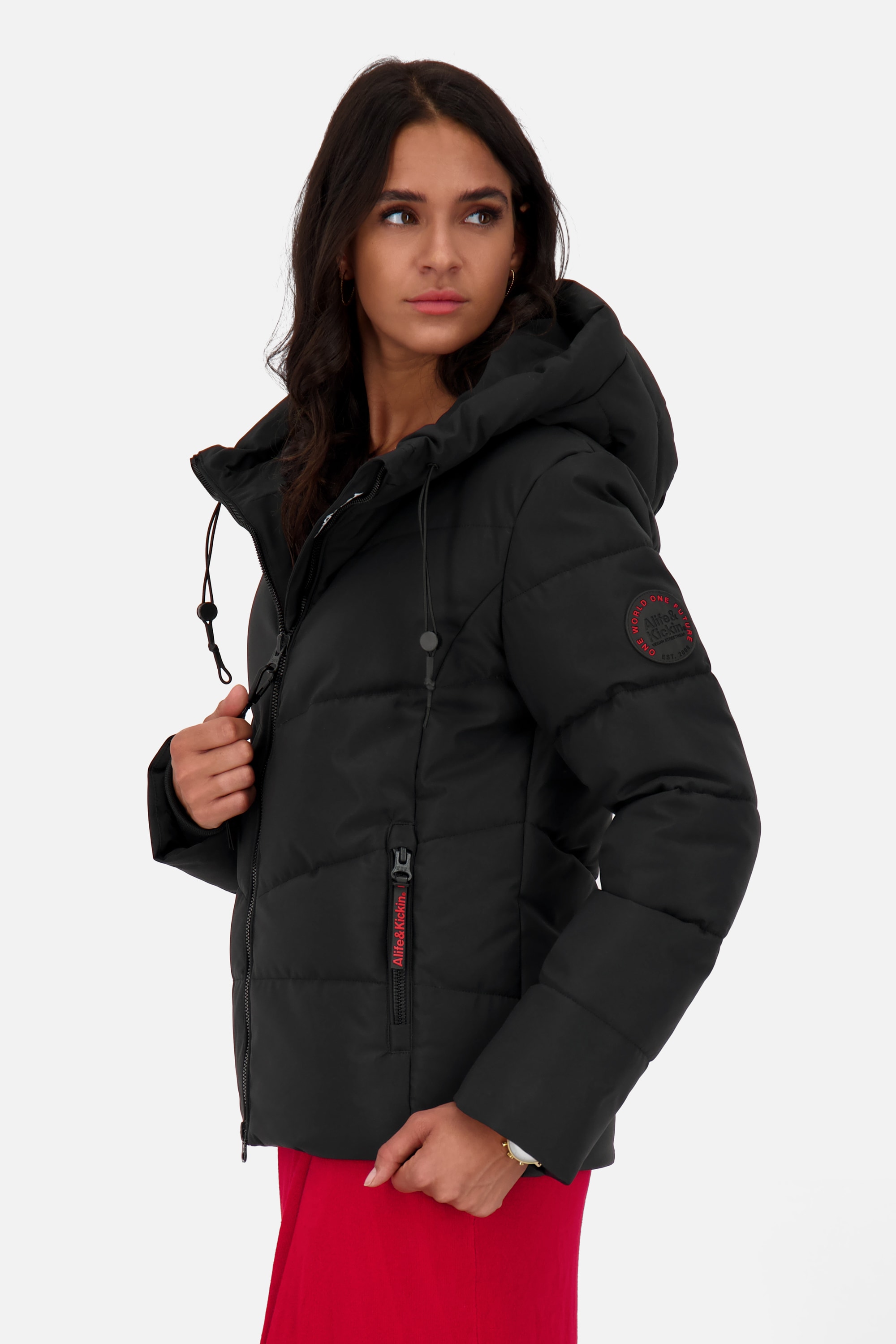 Alife & Kickin Winterjacke »Damen MicaelaAK A«, Kurze warme Jacke mit gefütterten Reißverschlusstaschen und Kapuze