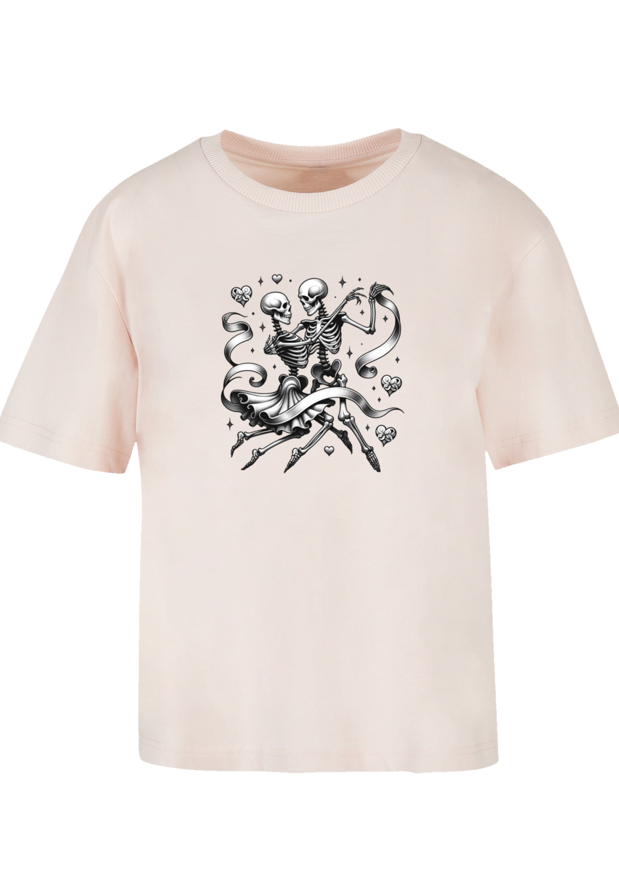 F4NT4STIC T-Shirt »Skelettpaar tanzt mit Band«, Premium Qualität