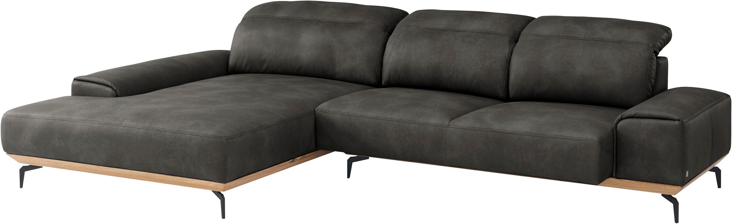 Musterring Wohnlandschaft »MR 2490«, Fuß Schwarz, Sitzhöhe 46cm, wahlweise mit Funktionen, Maße 342x207 cm