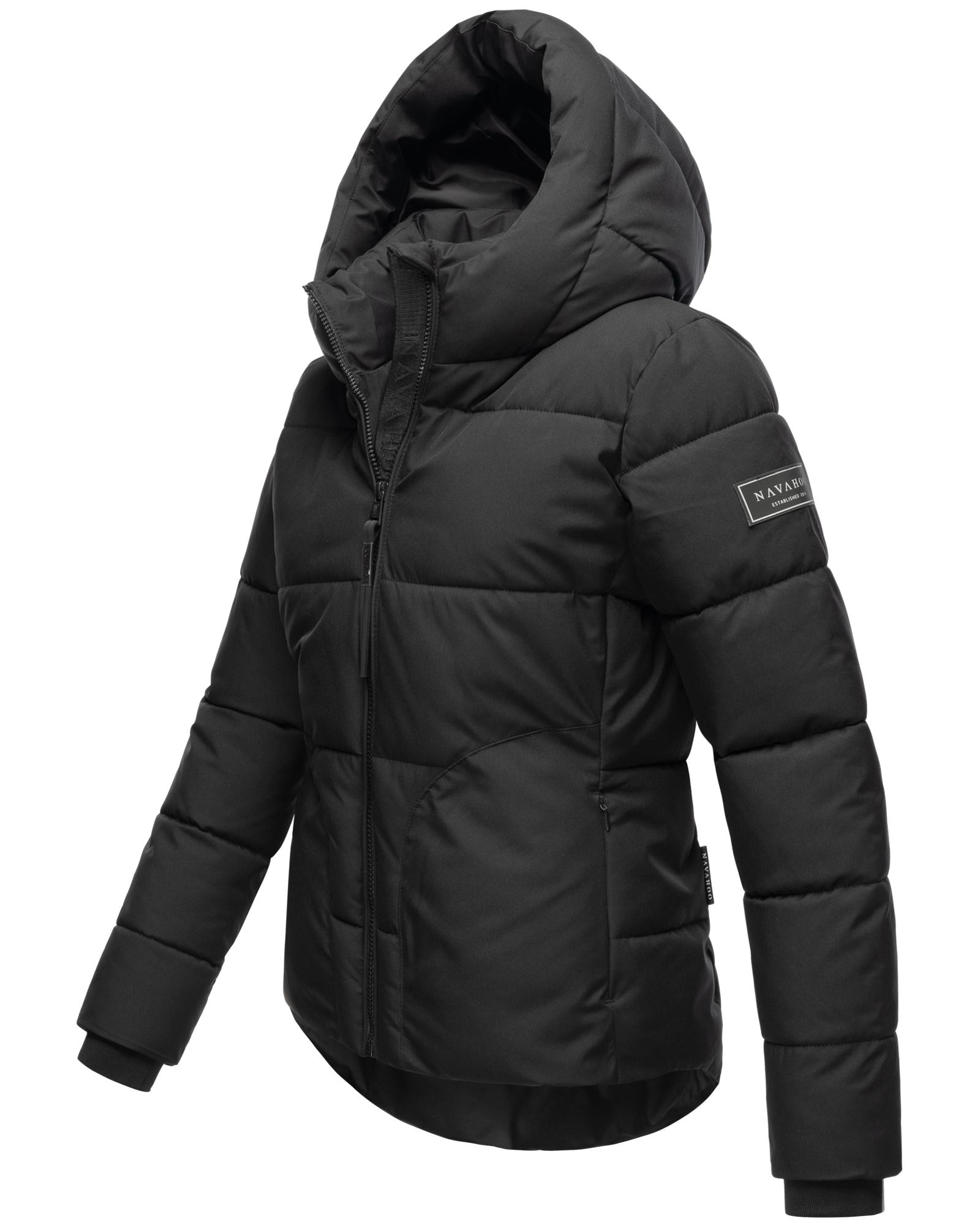 Navahoo Steppjacke »Lachperle XIV«, mit Kapuze, Kurze gesteppte Damen Winterjacke mit hohem Kragen und Kapuze