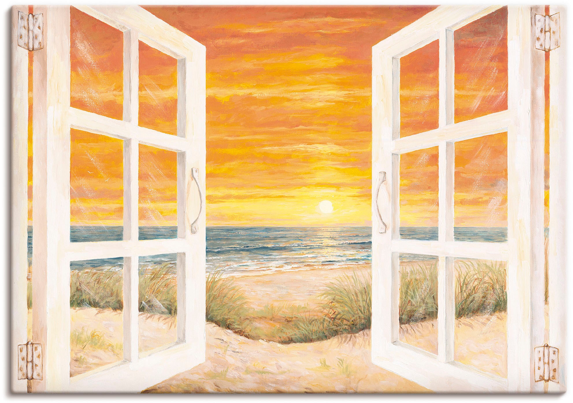 BAUR Artland (1 versch. Wandbild Meer Poster als Alubild, Meer«, Bilder, bestellen oder Wandaufkleber »Fenster Leinwandbild, | zum in St.), Größen