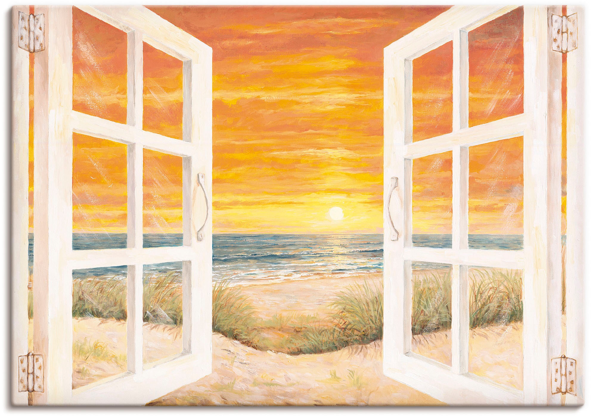 Artland Wandbild "Fenster zum Meer", Meer Bilder, (1 St.), als Alubild, Outdoorbild, Leinwandbild, Wandaufkleber, versch