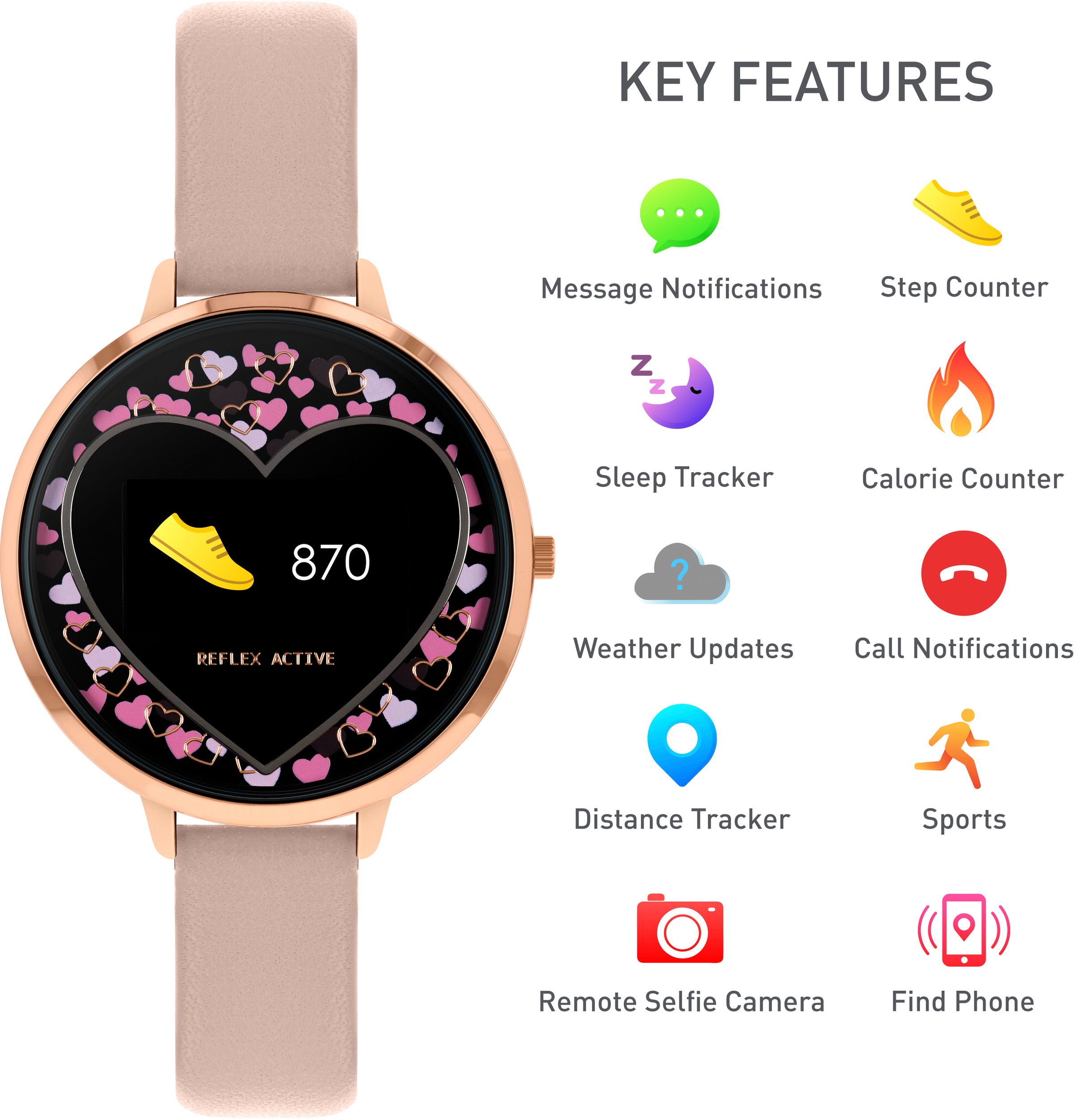 REFLEX ACTIVE Smartwatch »Serie 3, RA03-2044«