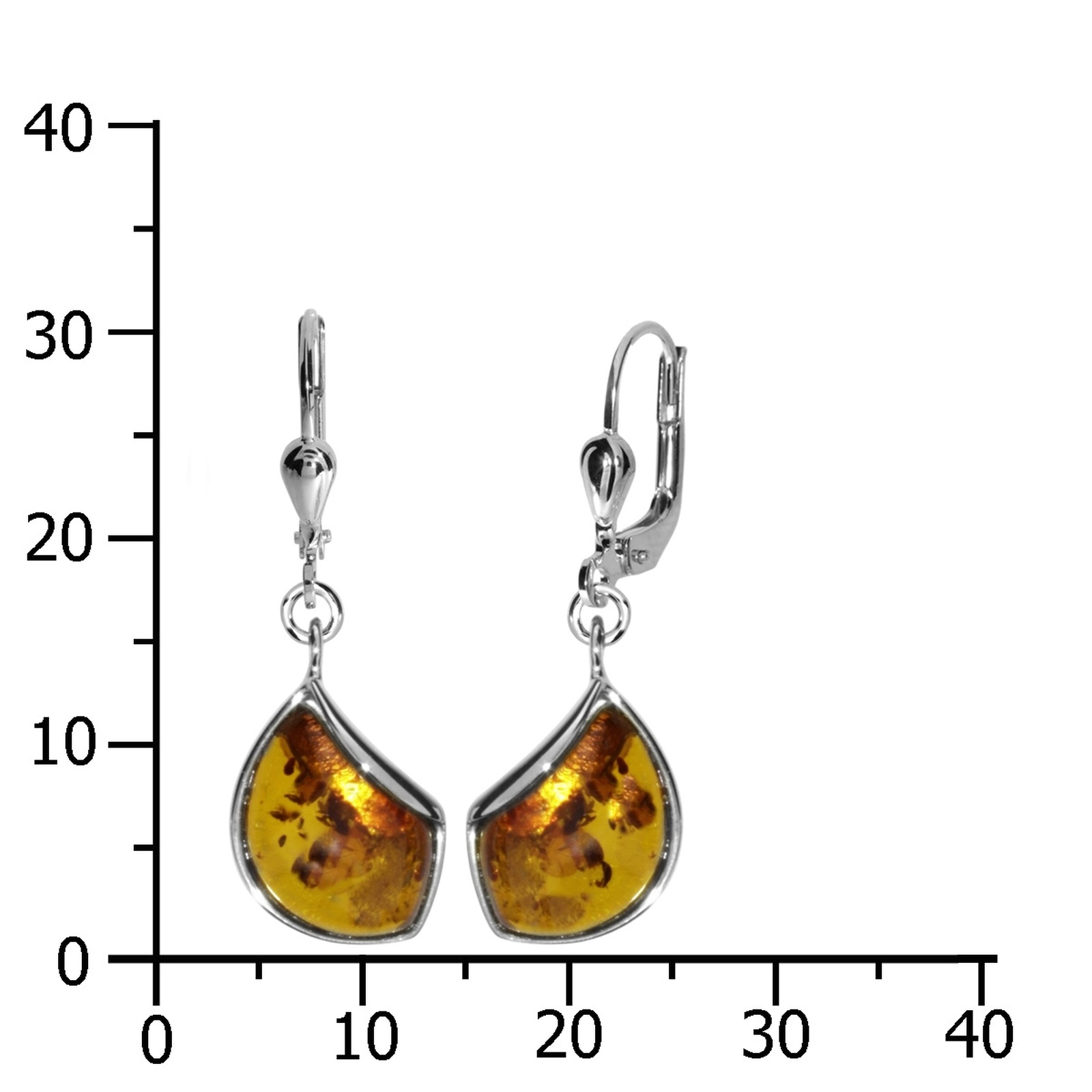 OSTSEE-SCHMUCK Paar Ohrhänger »- Jula - Silber 925/000 - Bernstein«